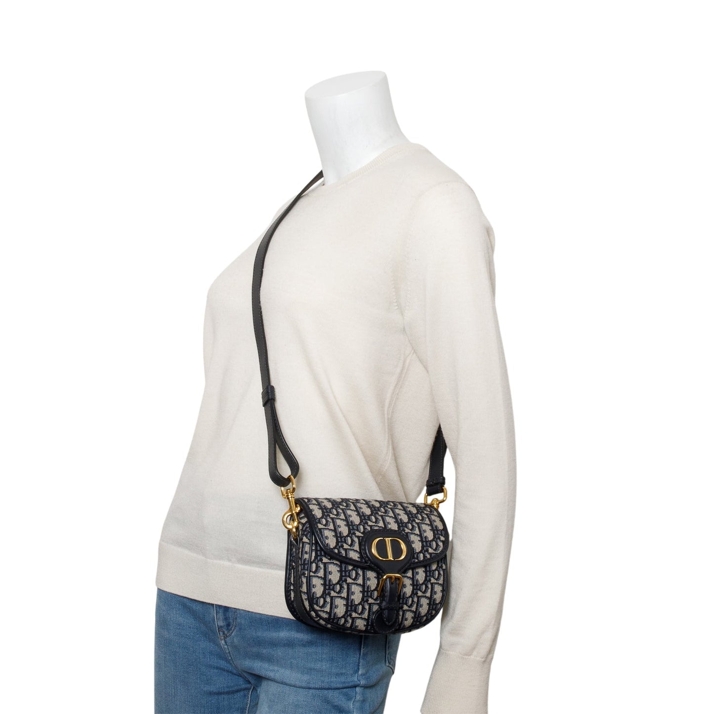 Dior Christian Oblique Bobby Bag Blue Small Travel Bag