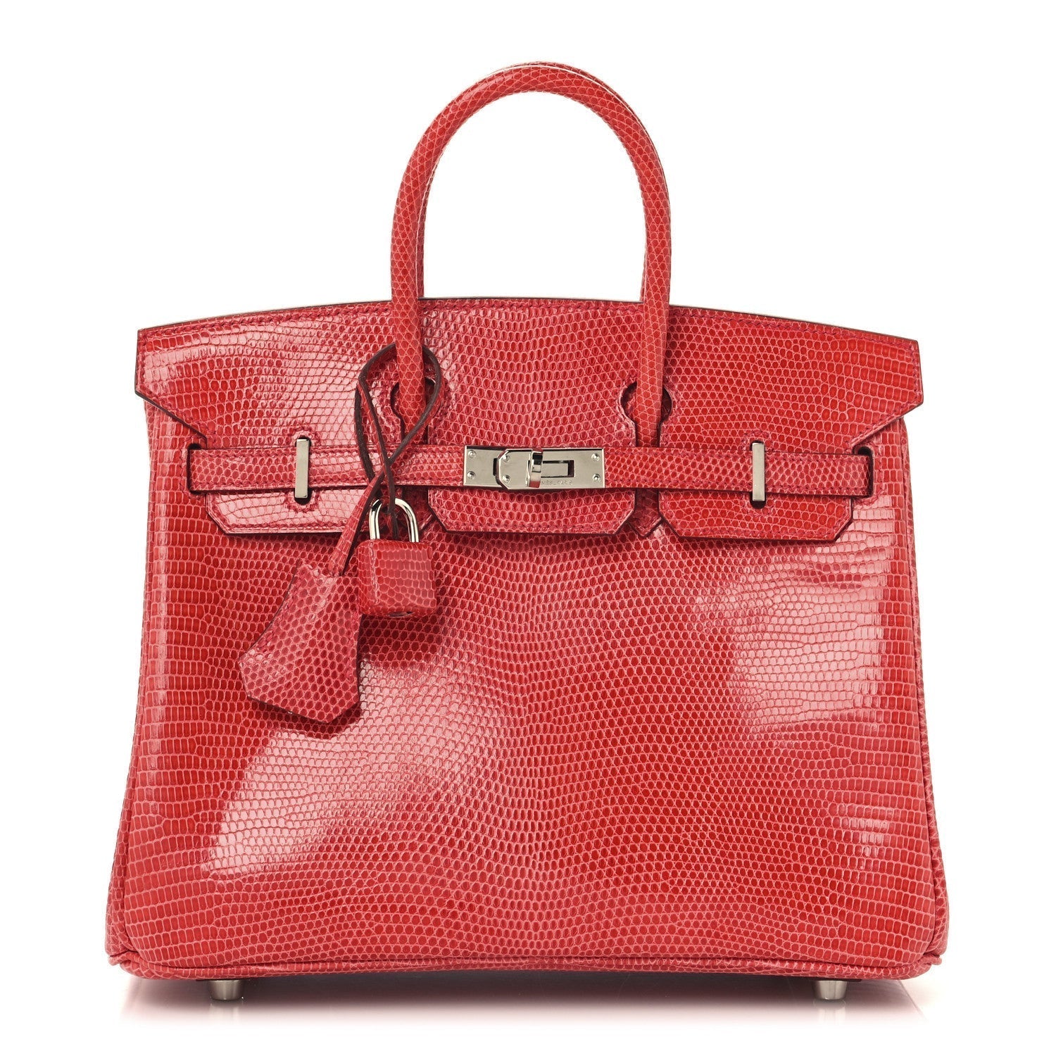 Hermes Lizard Birkin Bougainvillea Handbag Travel Bag
