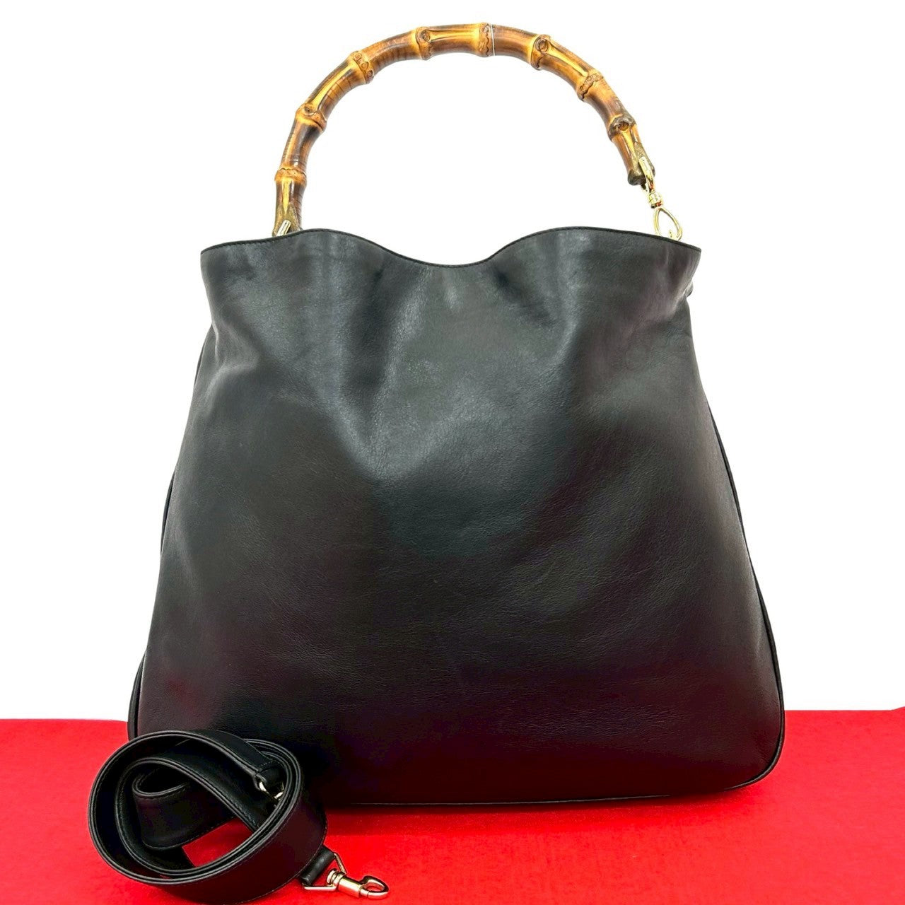 Gucci Bamboo Leather Black Handbag 4