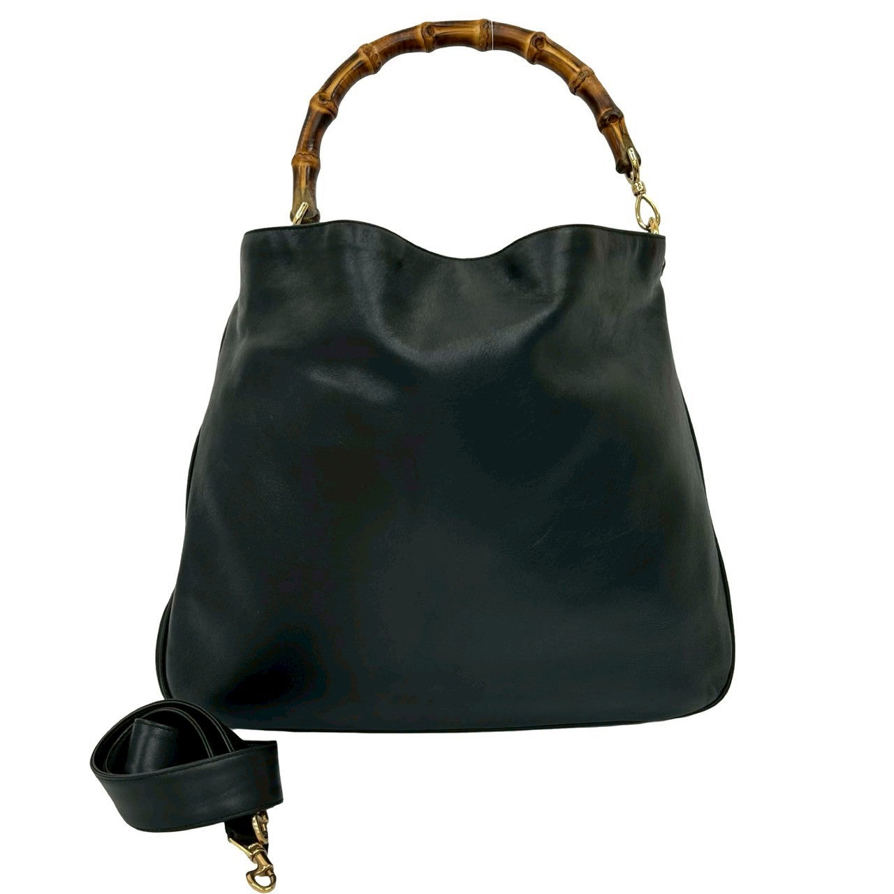 Gucci Bamboo Leather Black Handbag 4