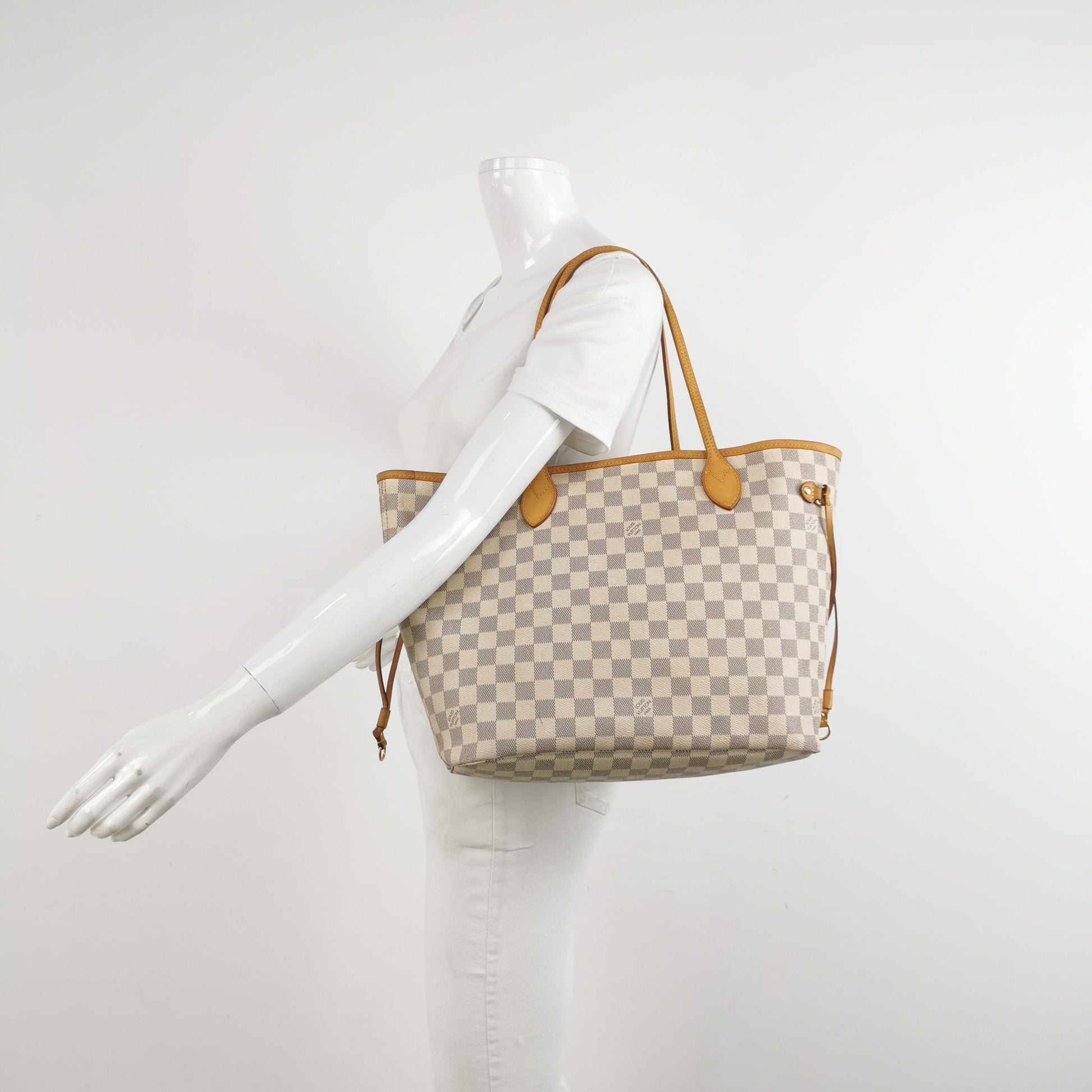 Louis Vuitton Neverfull MM Damier Ebene Canvas Tote Bag 250325781120545