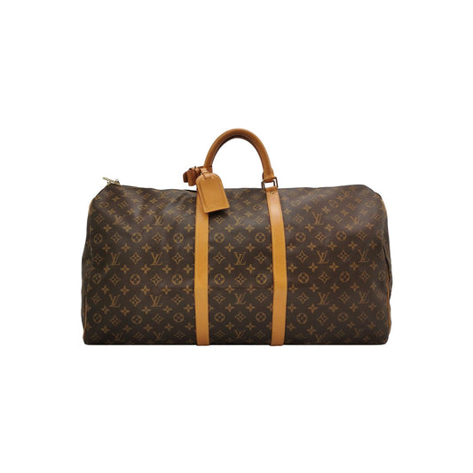 Louis Vuitton Keepall60 Monogram Print Reinforced Strap   Cylinder Bag Suitcase 250430781172444