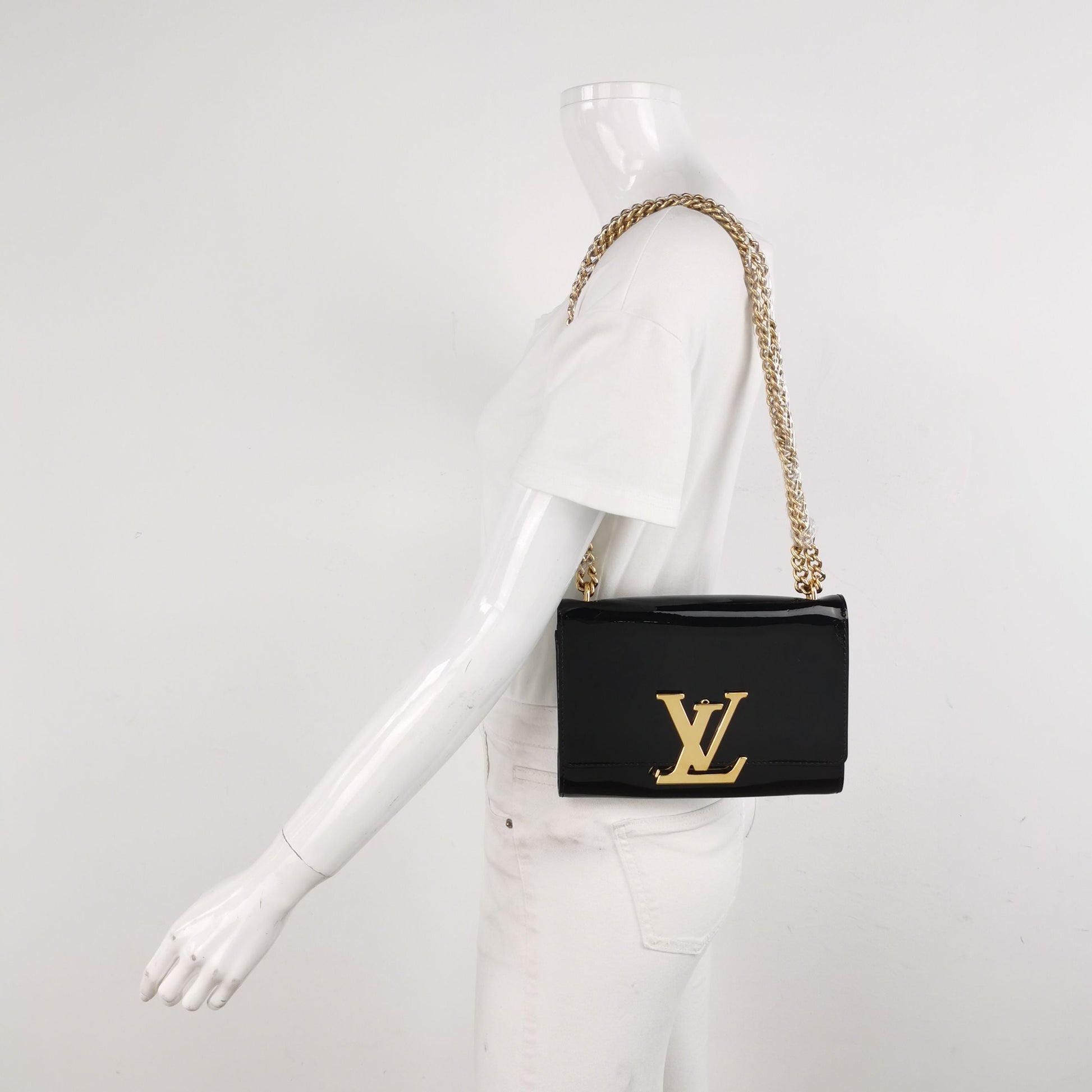Louis Vuitton Louise Patent Leather Shoulder Bag 250502781174931