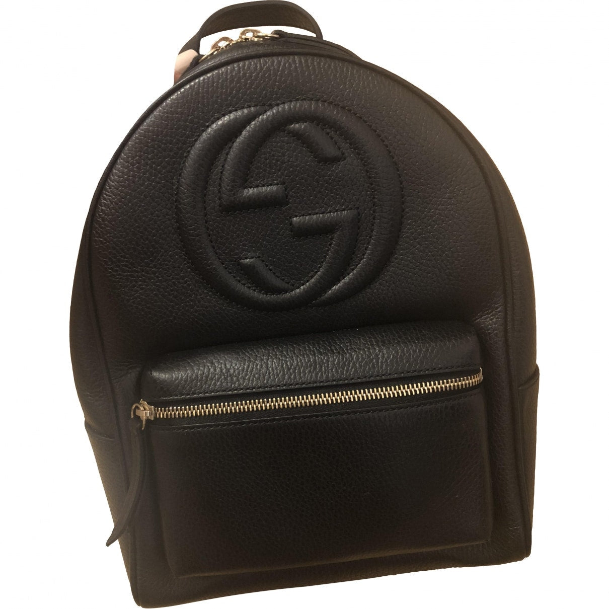 Gucci soho black leather backpacks