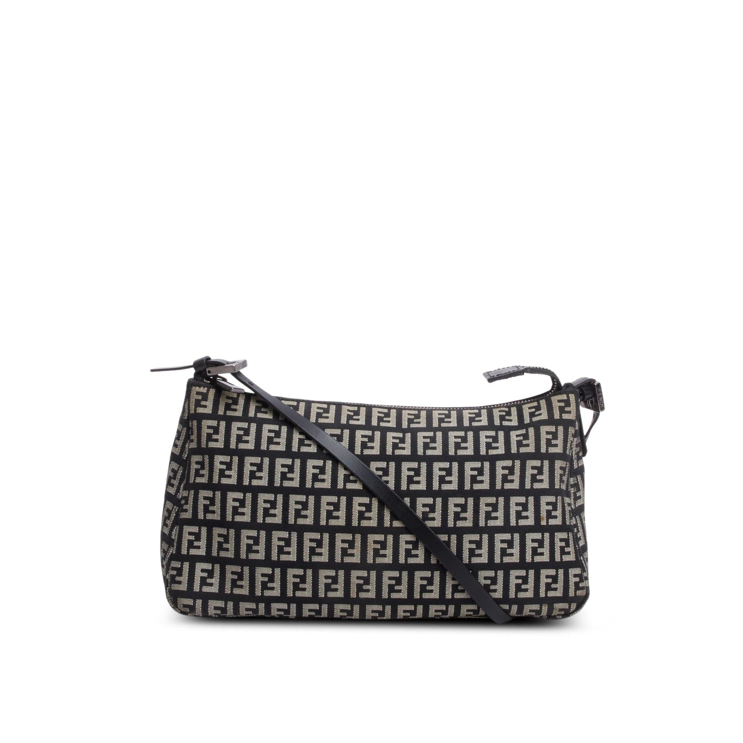 Fendi Zucchino Cuoio Pochette Travel Bag Black