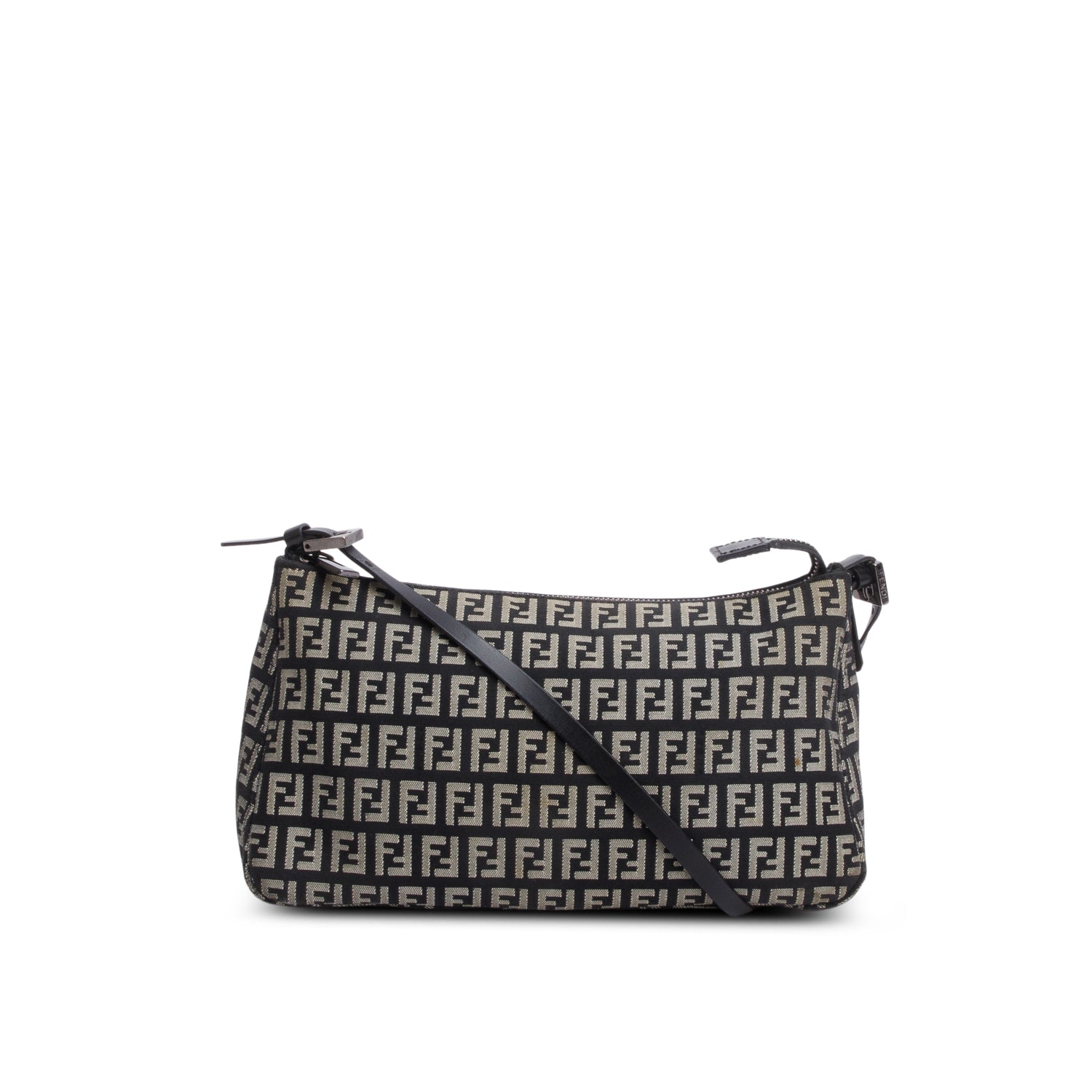 Fendi Zucchino Cuoio Pochette Travel Bag Black