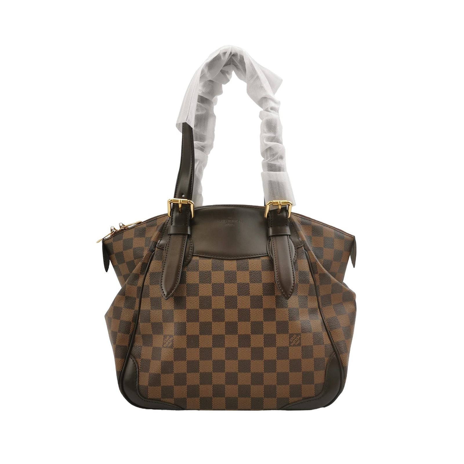 Louis Vuitton Verona Leather Checkerboard Logo Embellished Tote Shoulder Bag 250514781192823