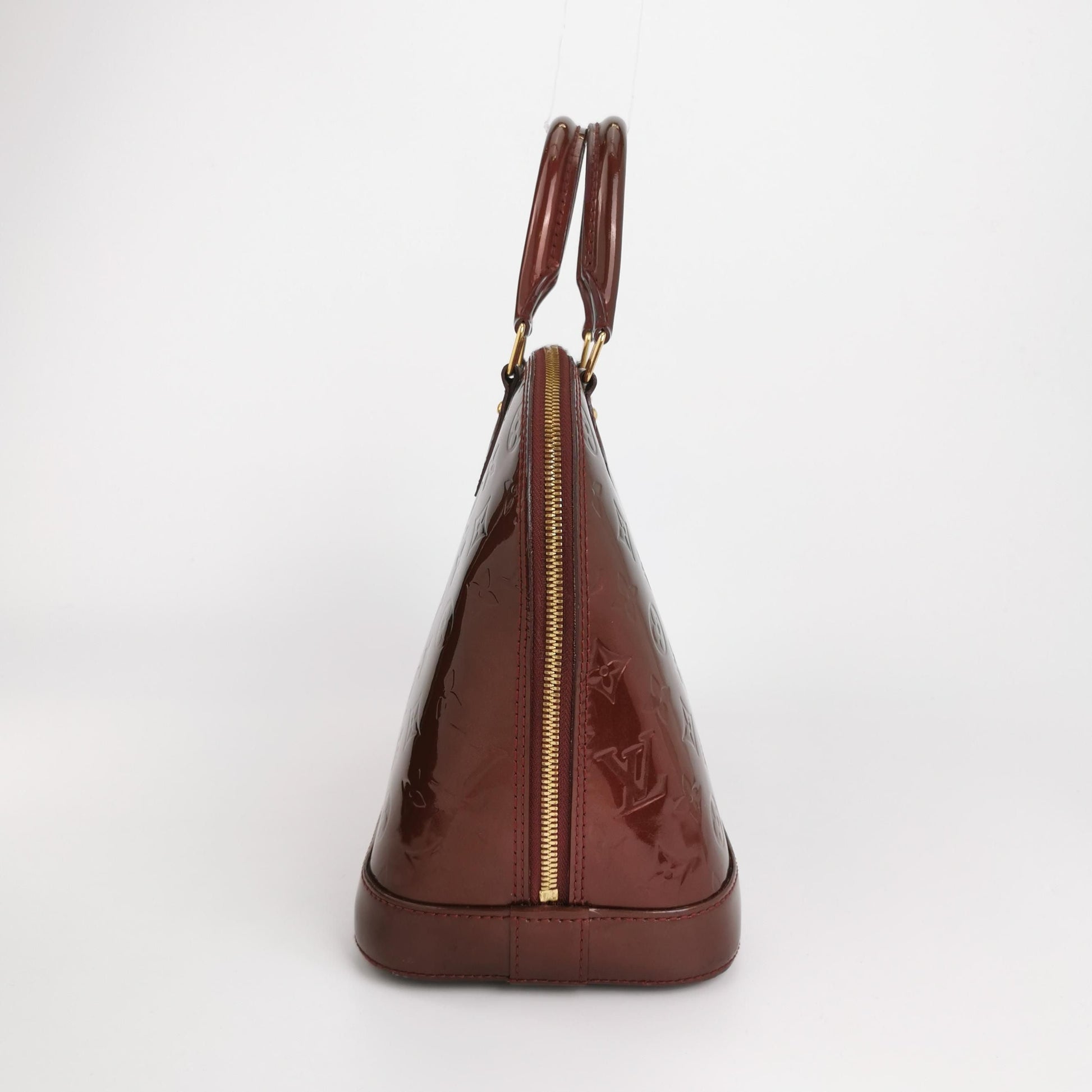 Louis Vuitton Alma Small Patent Leather Shell Bag Handbag 250515781194027