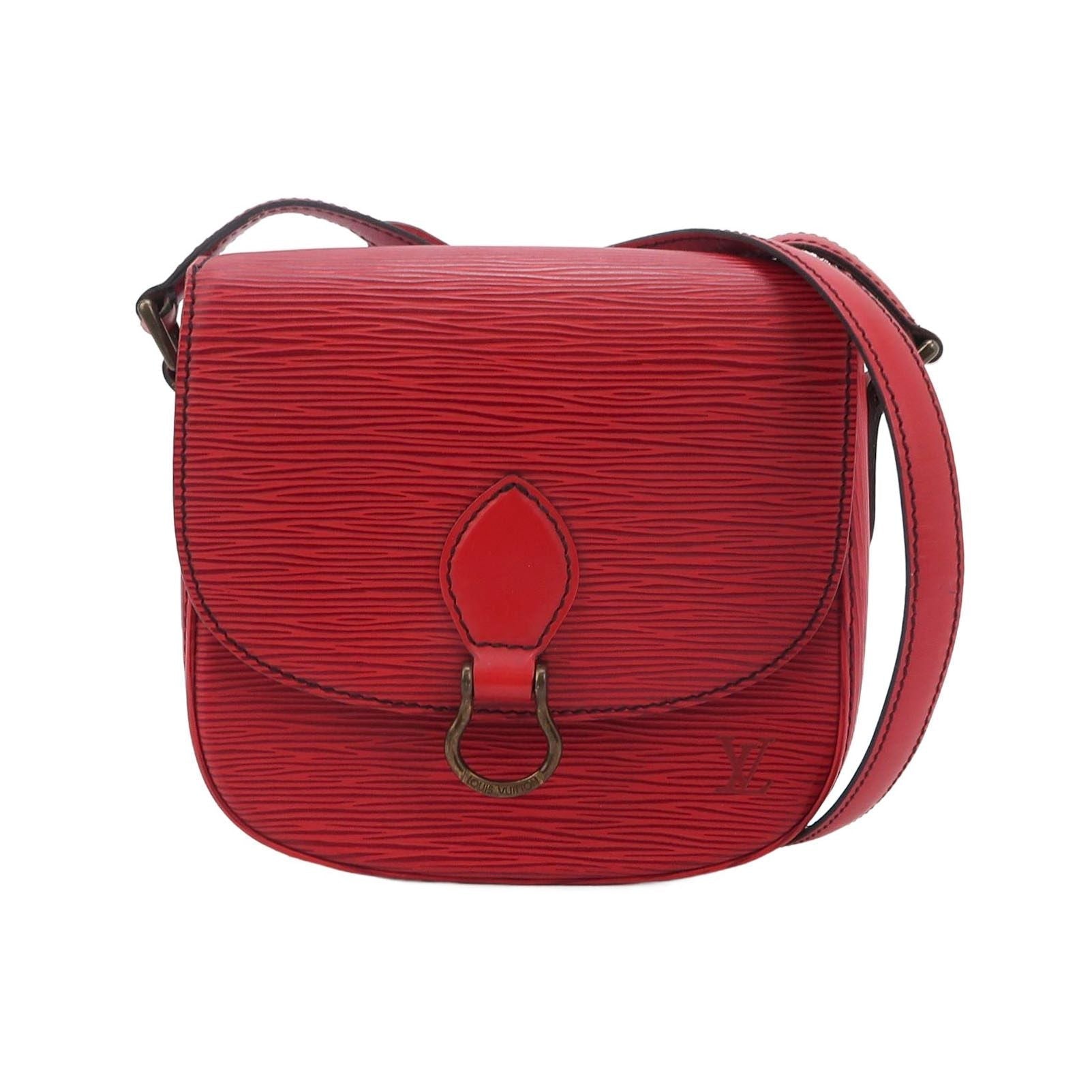 Louis Vuitton Saint Cloud Calfskin Wave Shield Buckle   Crossbody Bag 24122778998235