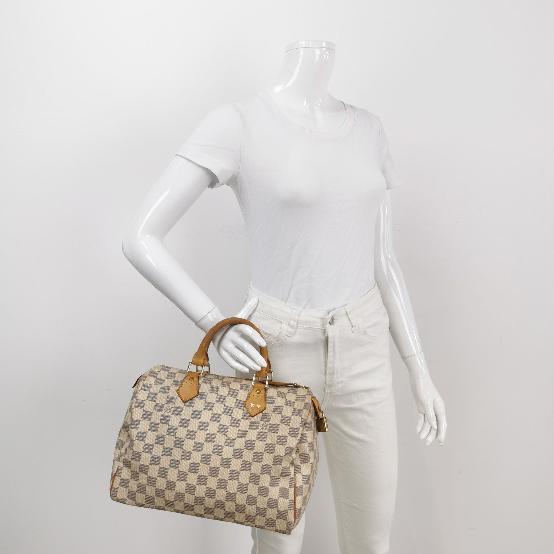 Louis Vuitton Speedy 30 Damier Ebene Boston Bag 24122578996092
