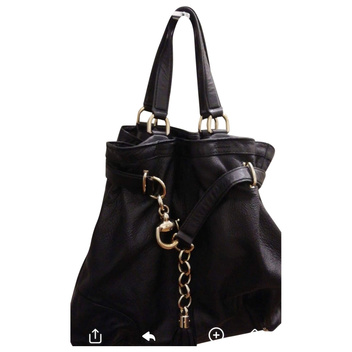 Gucci black leather handbag
