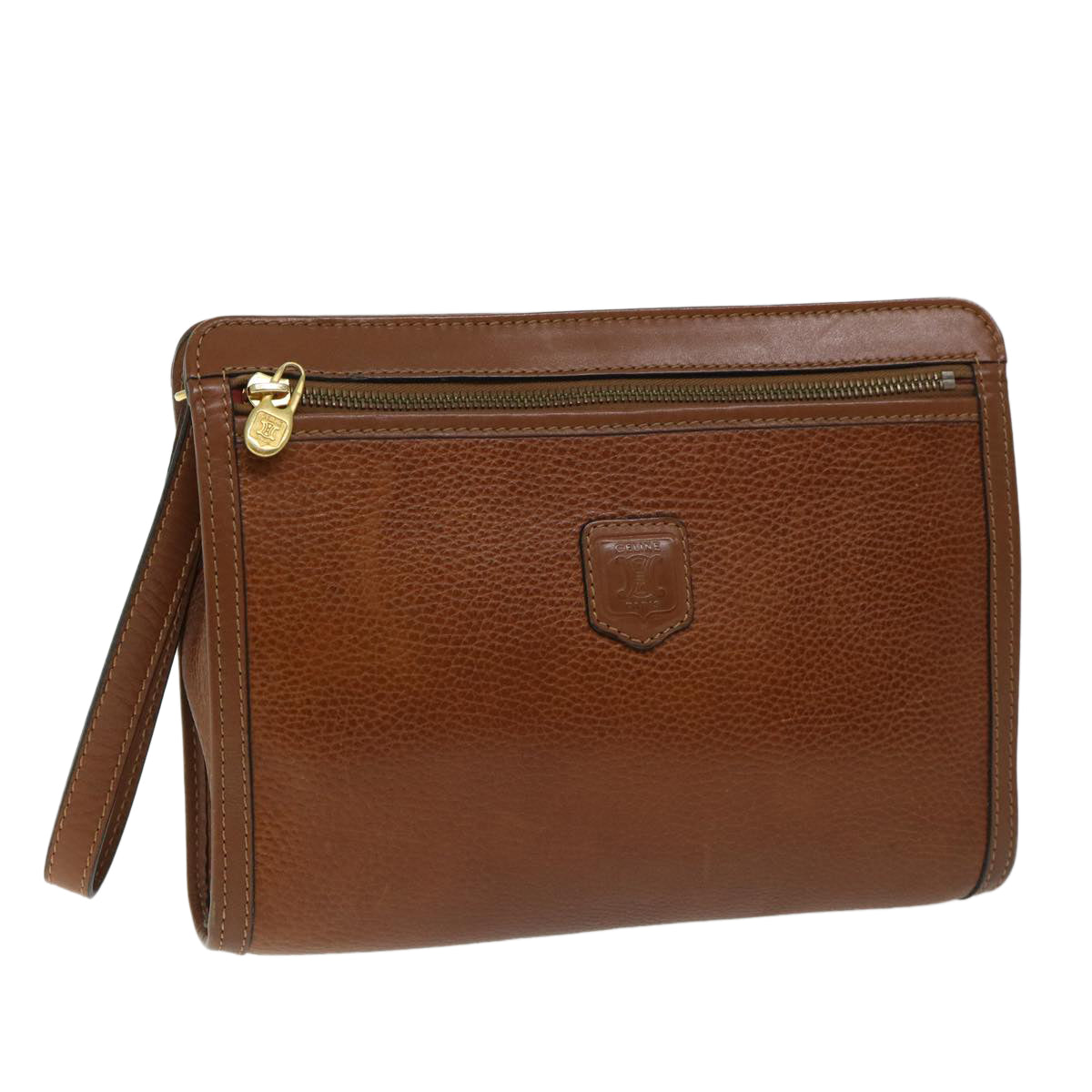Luxury Clutch Bag Leather Brown