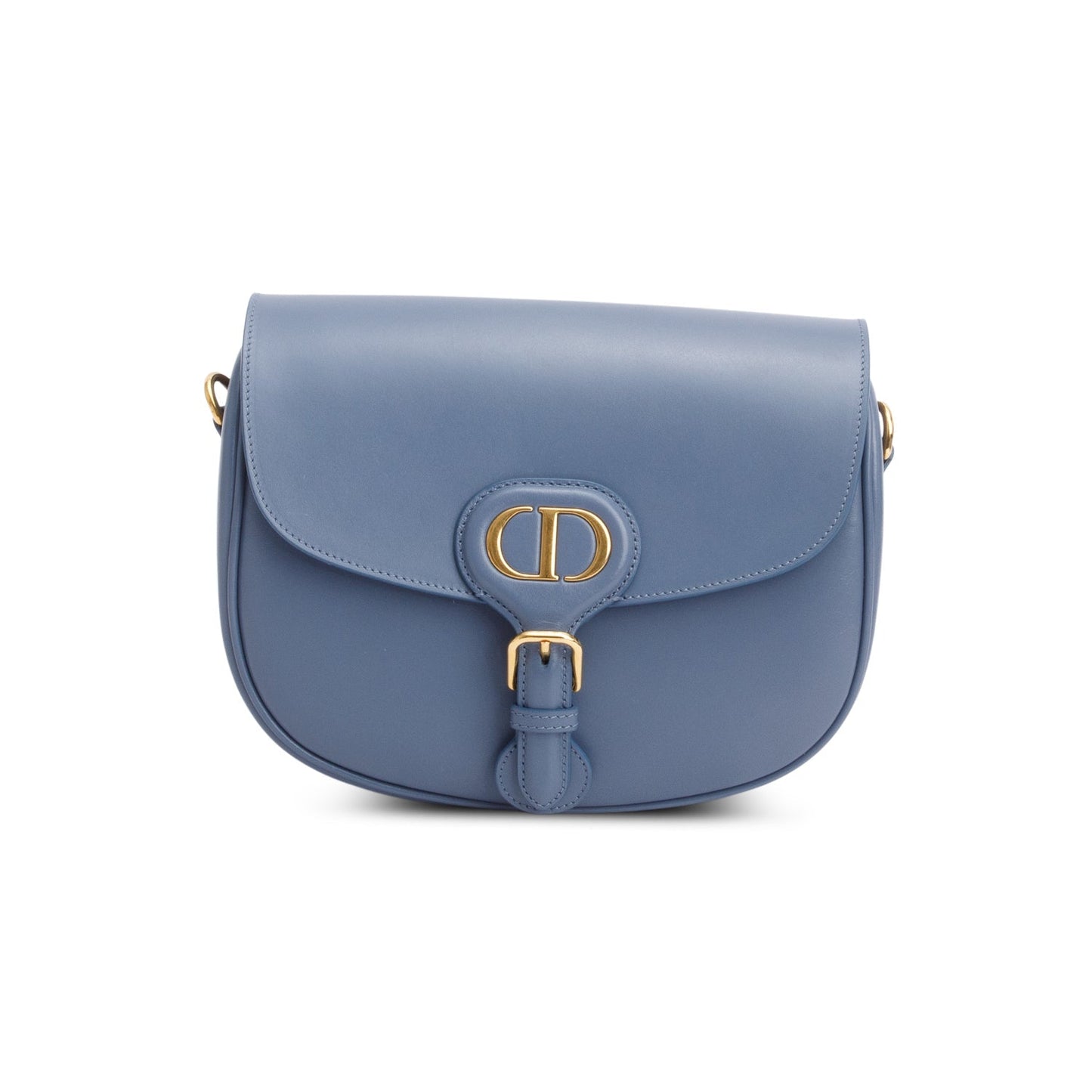 Dior Christian Box Calfskin Bobby Bag Blue Medium Travel Bag
