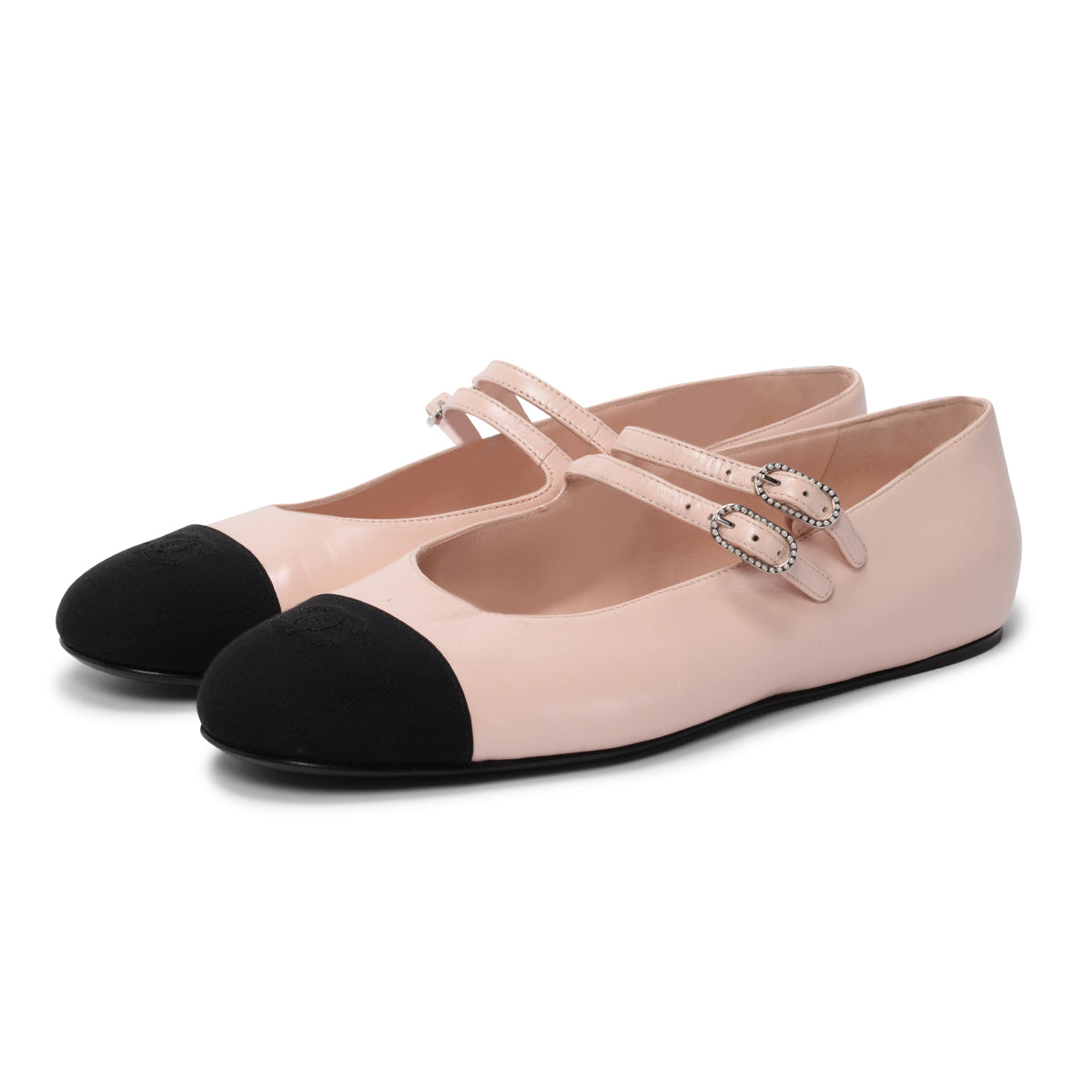 Chanel Pink Pearlescent Lambskin Mary Jane Flats 41 Bag