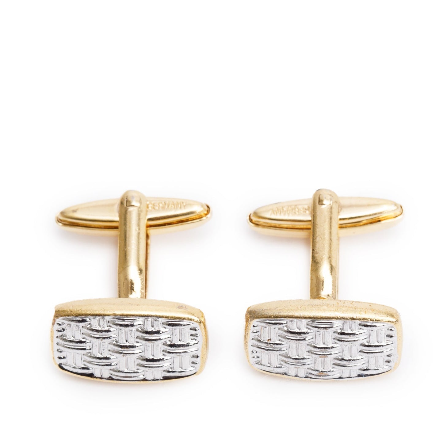Dior Christian Two Tone Cufflinks Handbag Travel Bag