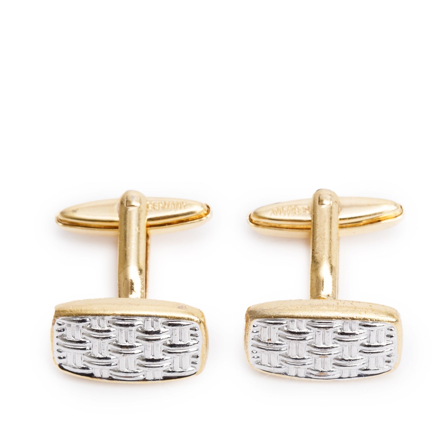 Dior Christian Two Tone Cufflinks Handbag Travel Bag