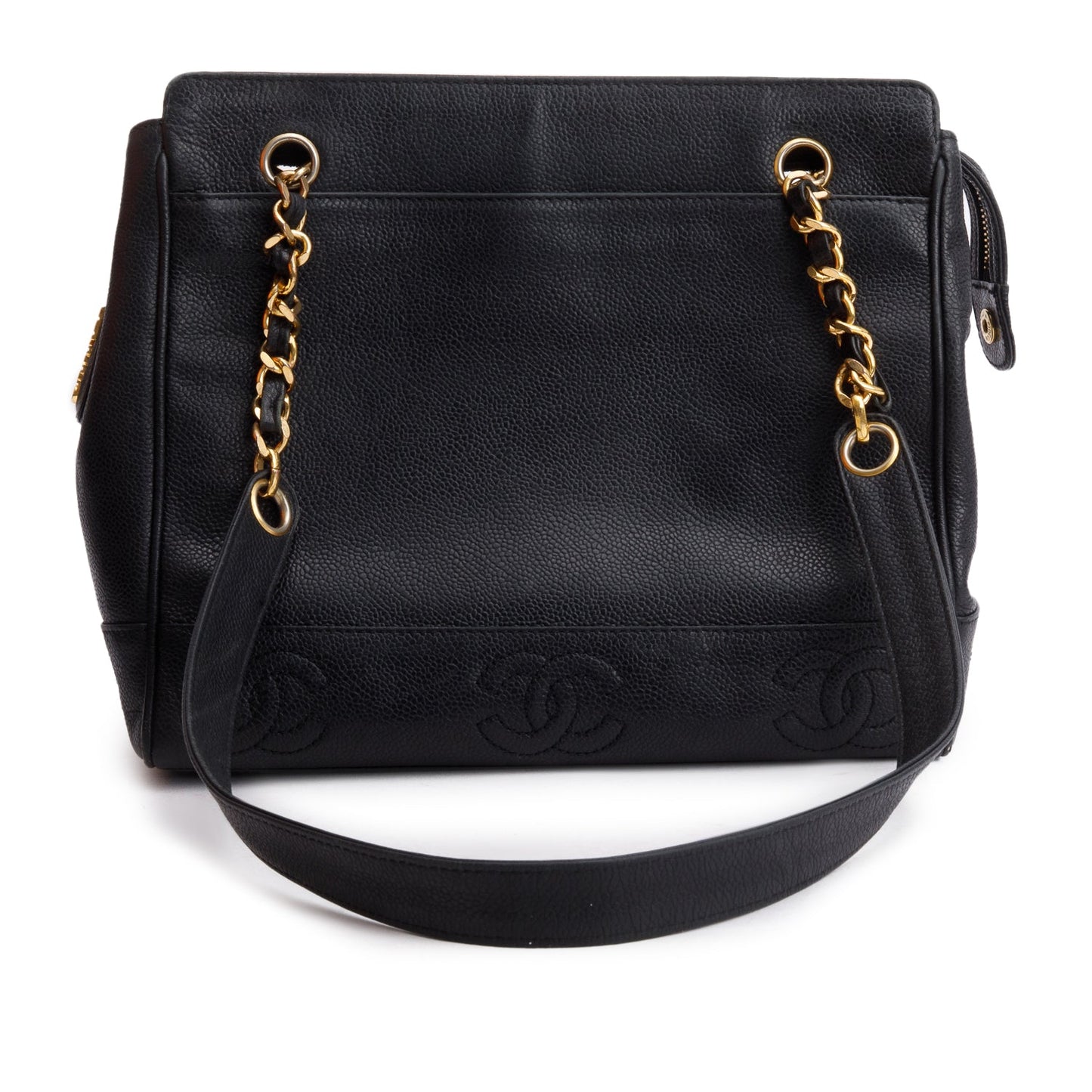 Chanel Caviar Triple CC Leather Black Travel Bag Cc Tote