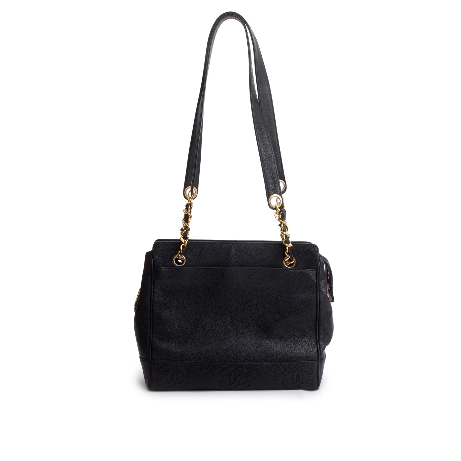 Chanel Caviar Triple CC Leather Black Travel Bag Cc Tote