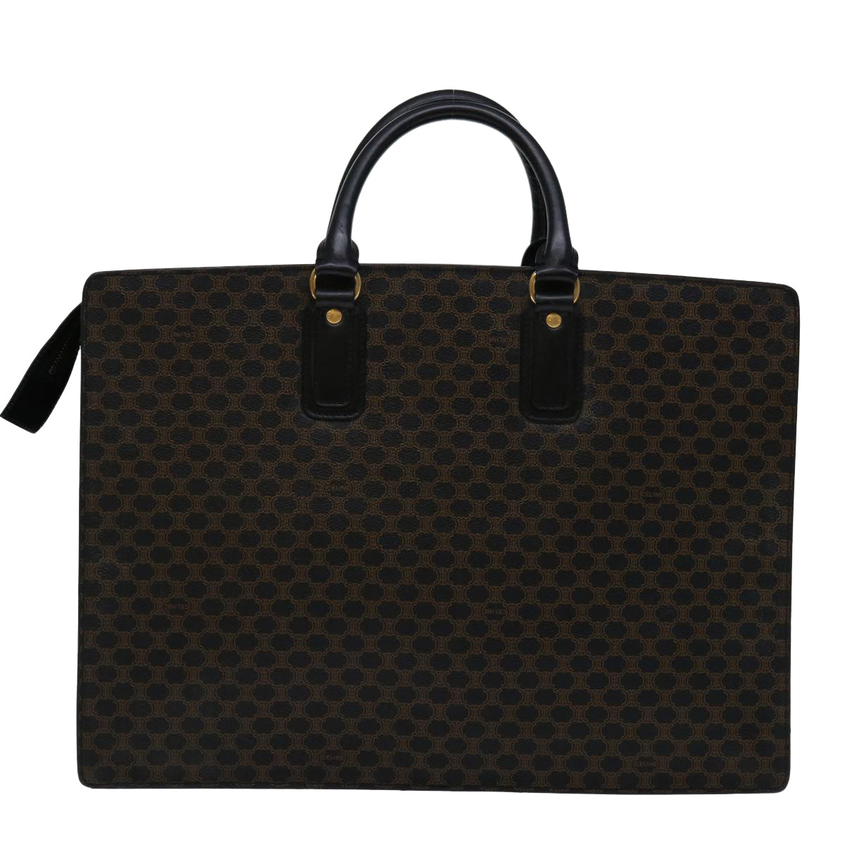 Luxury Macadam Tote Bag Pvc Leather Canvas Leather Black