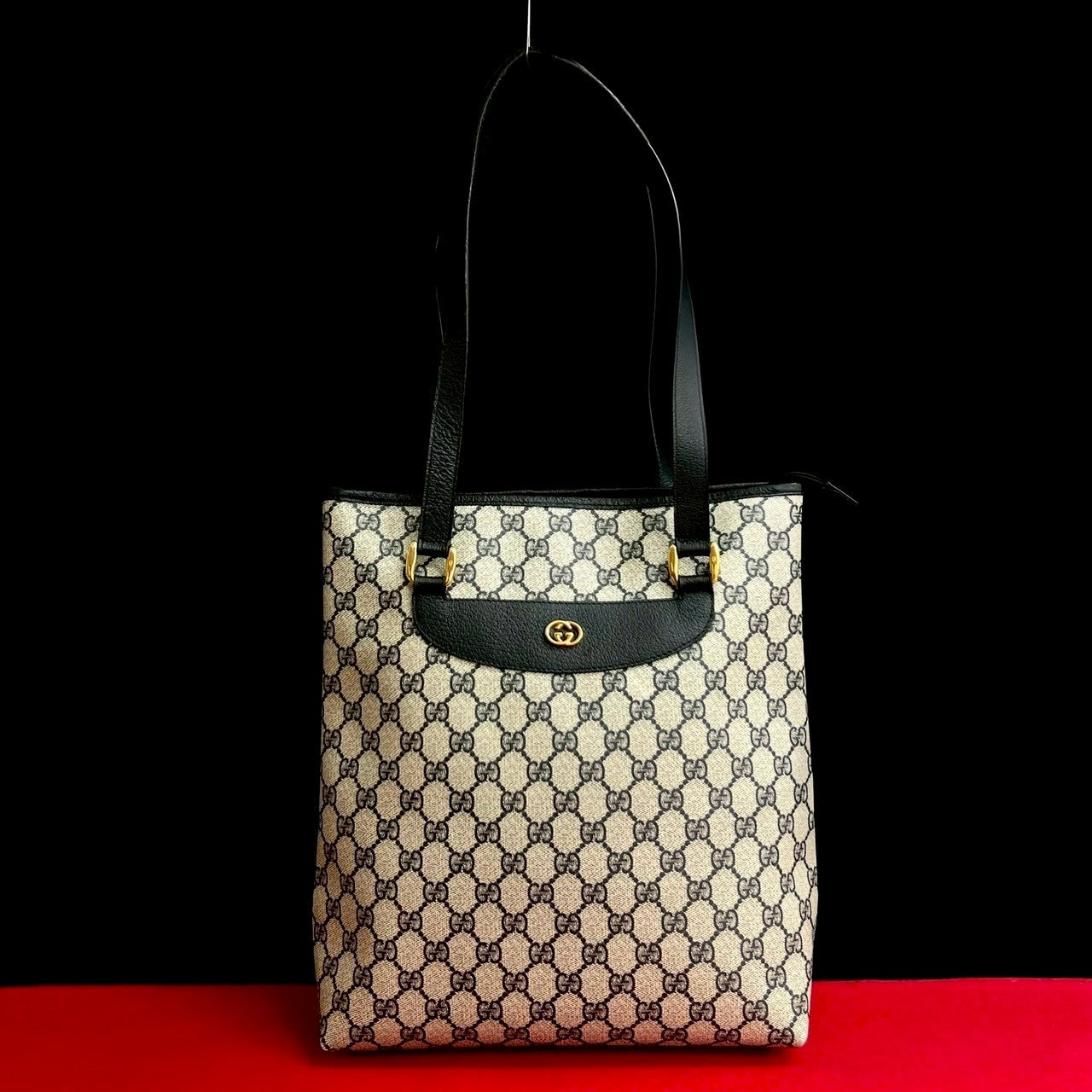 Gucci Leather Navy Tote Bag