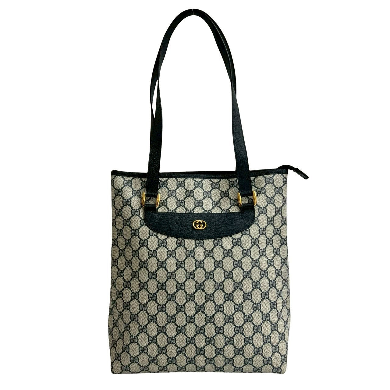 Gucci Leather Navy Tote Bag