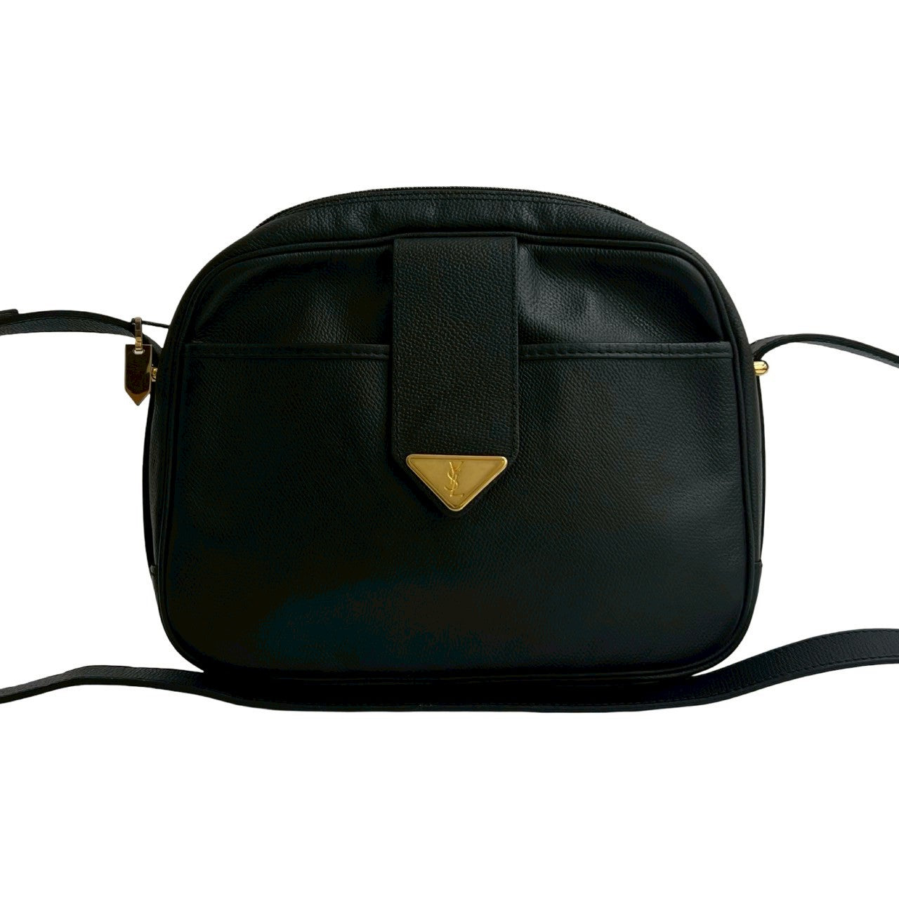 YSL Saint Laurent Yves Shoulder Bag Leather Black 686D256486932