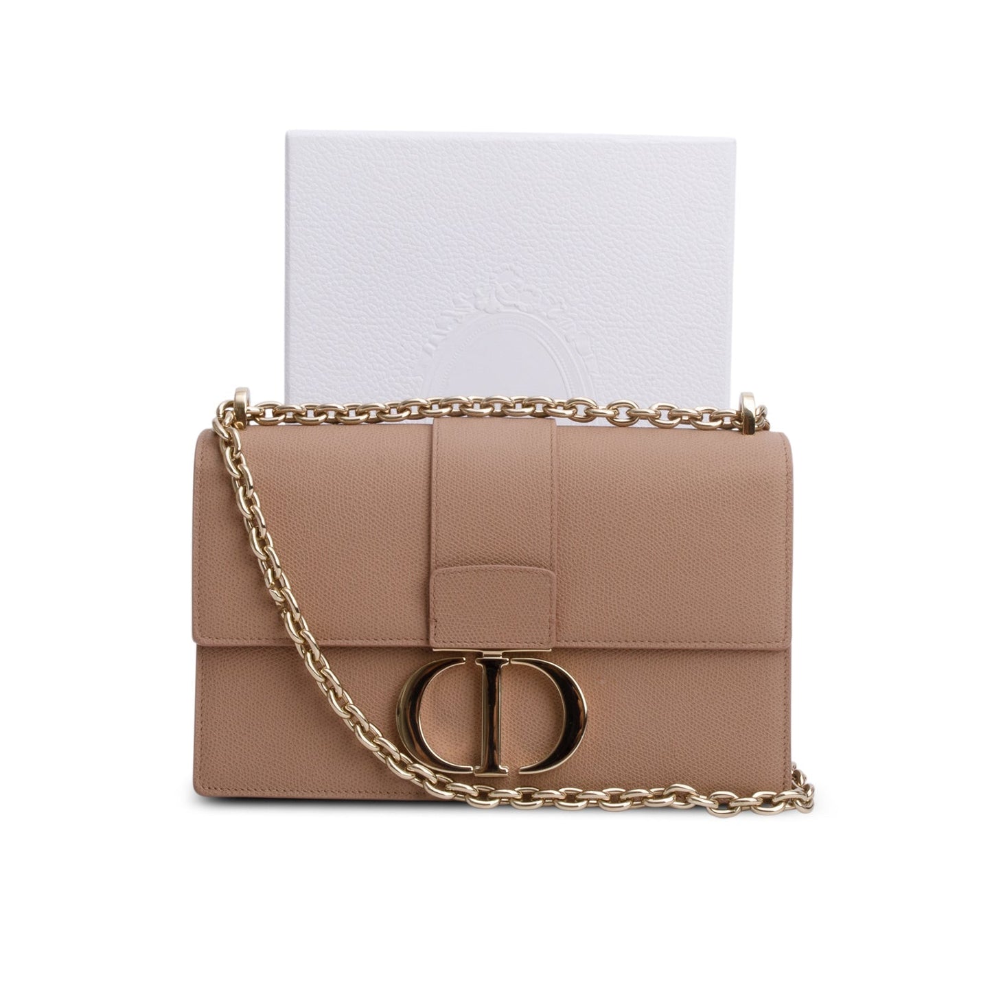 Dior Christian Grained Calfskin Montaigne Bag Pink Flap Travel Bag