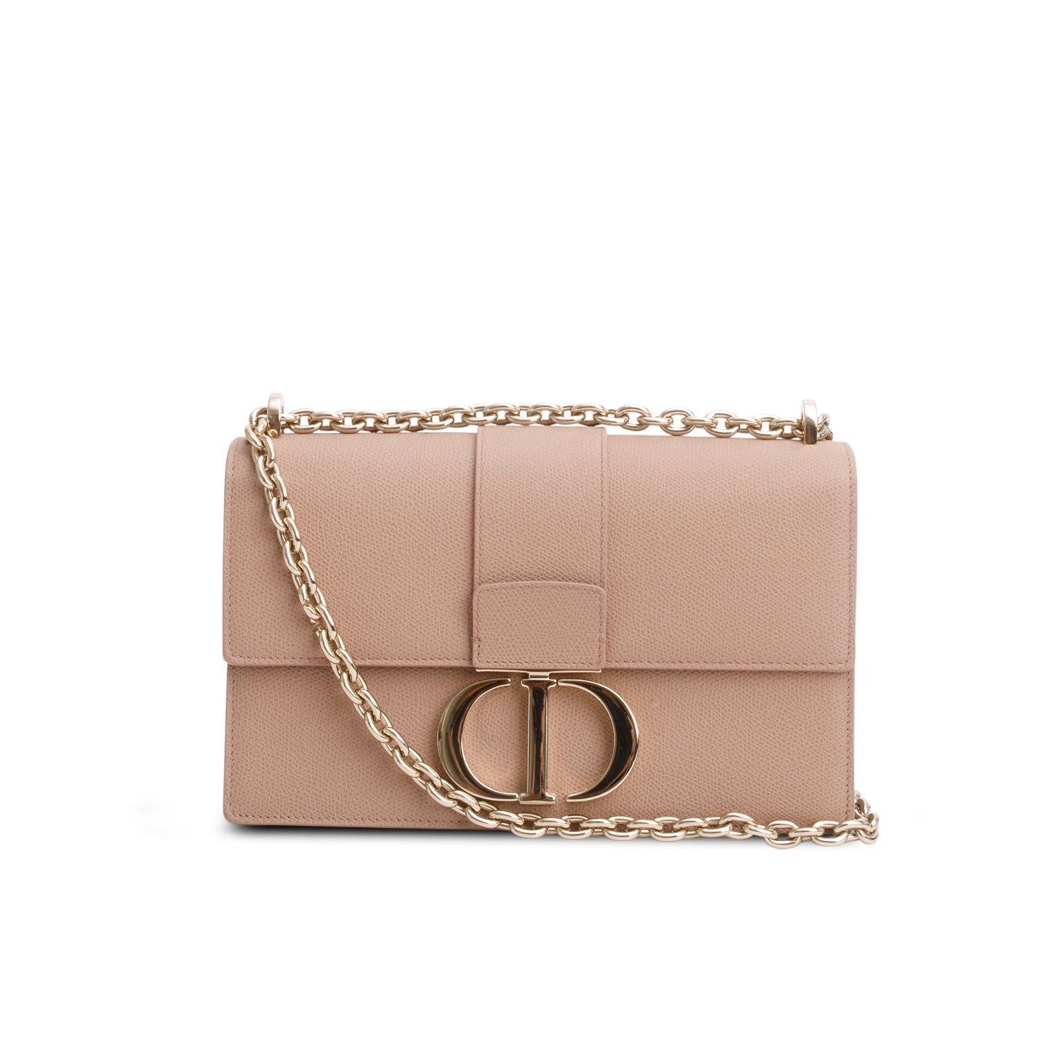 Dior Christian Grained Calfskin Montaigne Bag Pink Flap Travel Bag