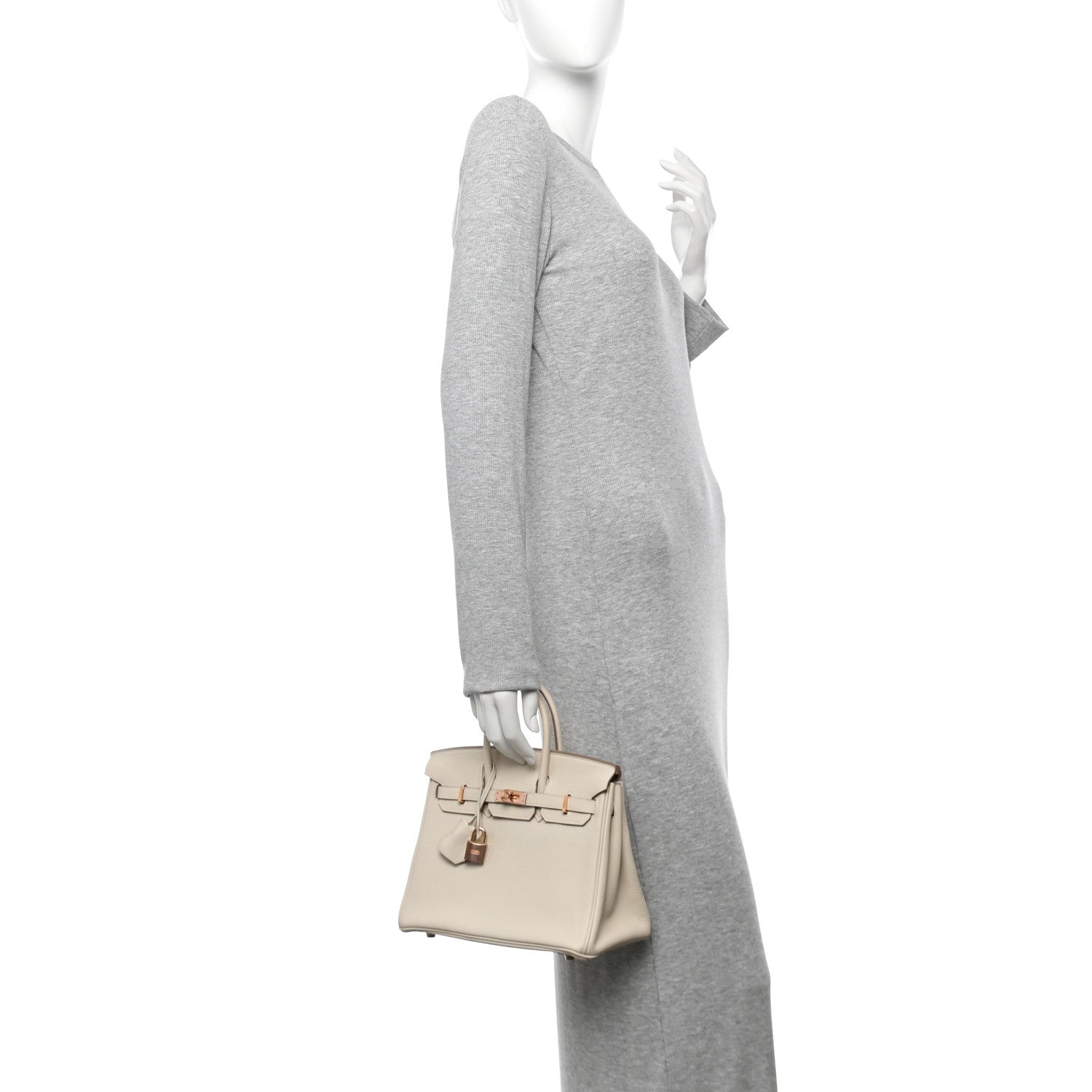 Hermes Togo Birkin Craie Handbag Travel Bag 25 Craie 1734234