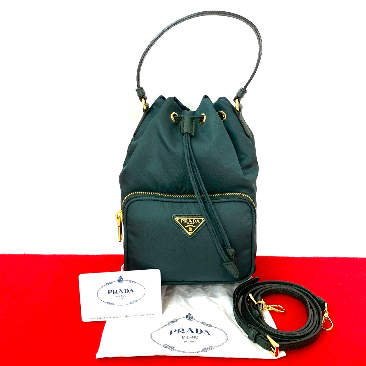 Shoulder Bag Duet Nylon Green