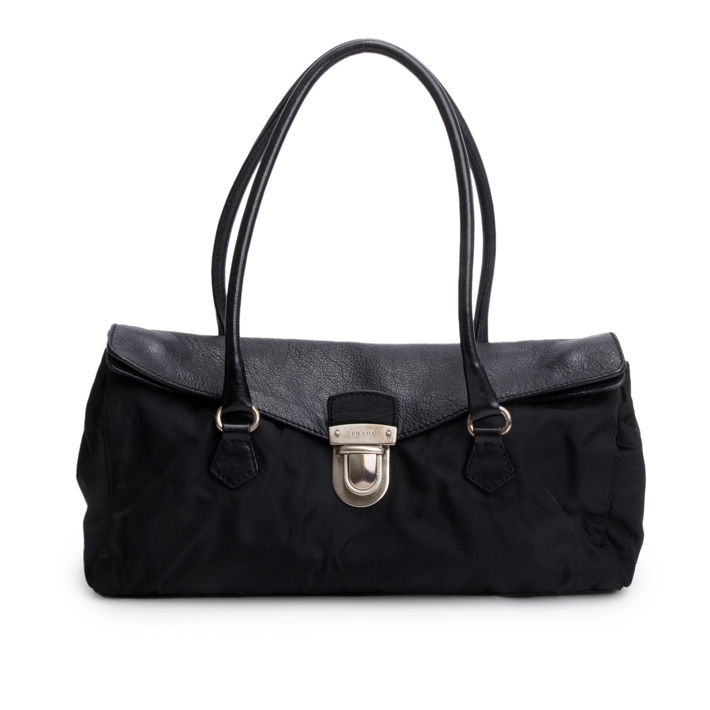 Prada Tessuto Bufalo Easy Shoulder Bag Leather Nylon