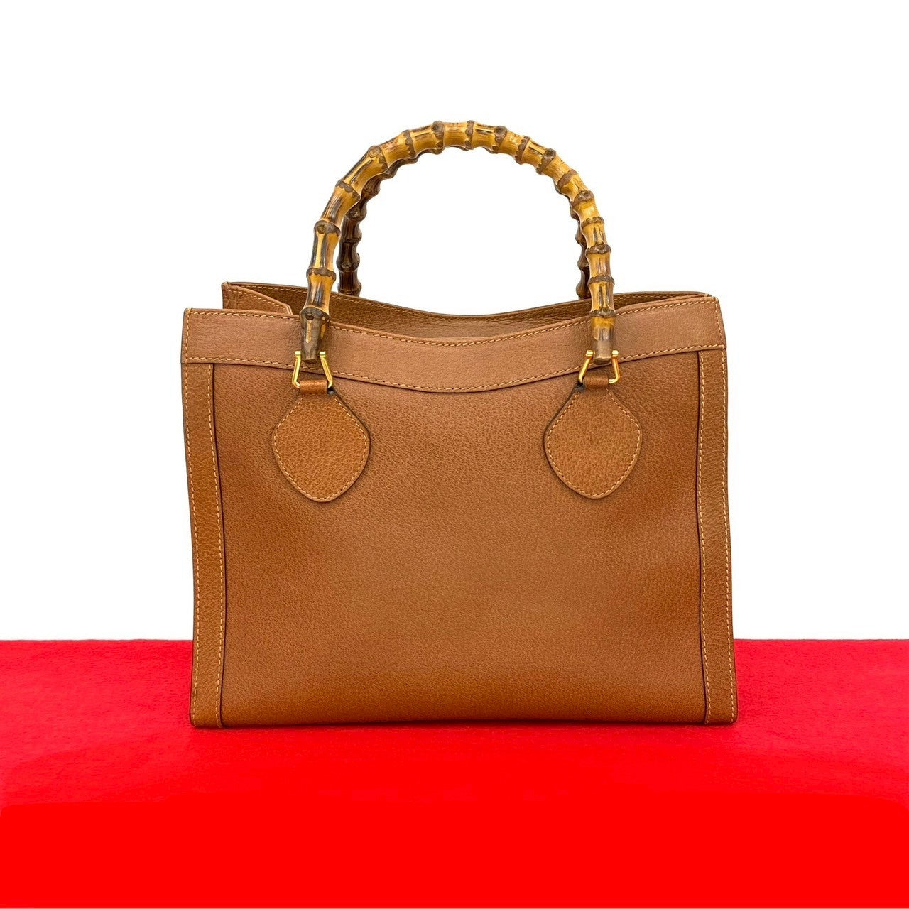 Gucci Bamboo Leather Brown Handbag
