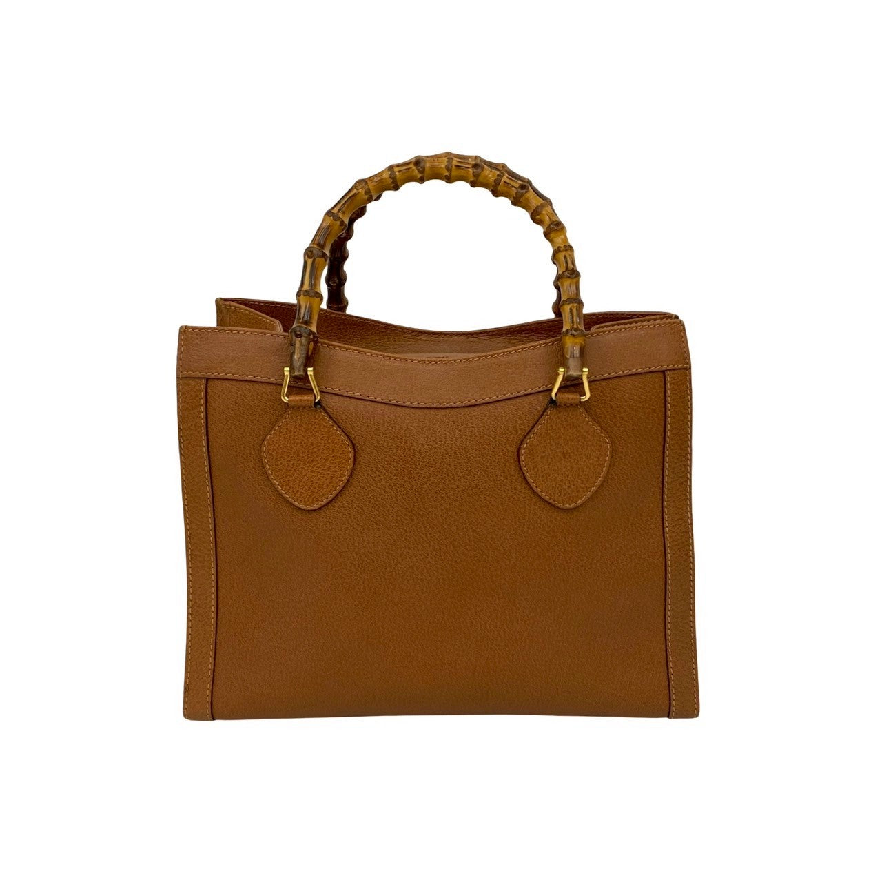 Gucci Bamboo Leather Brown Handbag