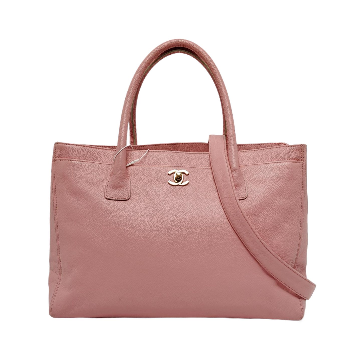 Chanel Cerf Executive Caviar Hardware Pink Gold Leather Handbag