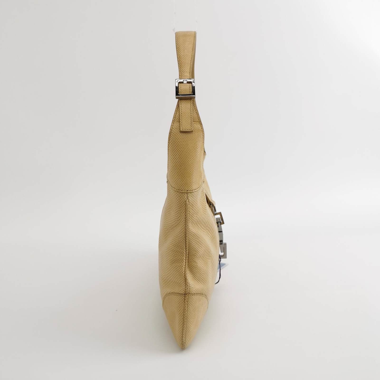 Gucci Jackie Yellow Exotic Lizard-skin Leather Gold Shoulder Bag