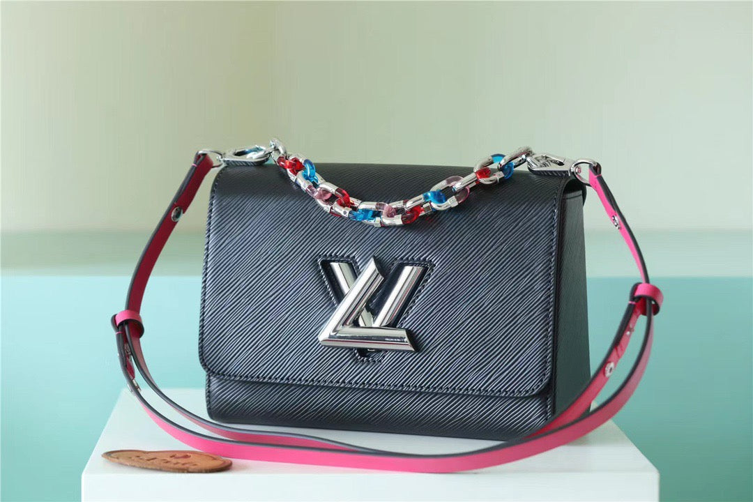 Ouis Vuitton Twist Mm Epi For Women Black Crossbody Bag