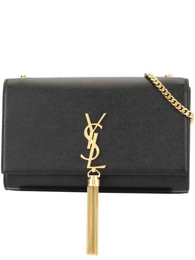 YSL Saint Laurent Saint Laurent Trending Kate Tassel Cross Shoulder Black Chain Shoulder Bag