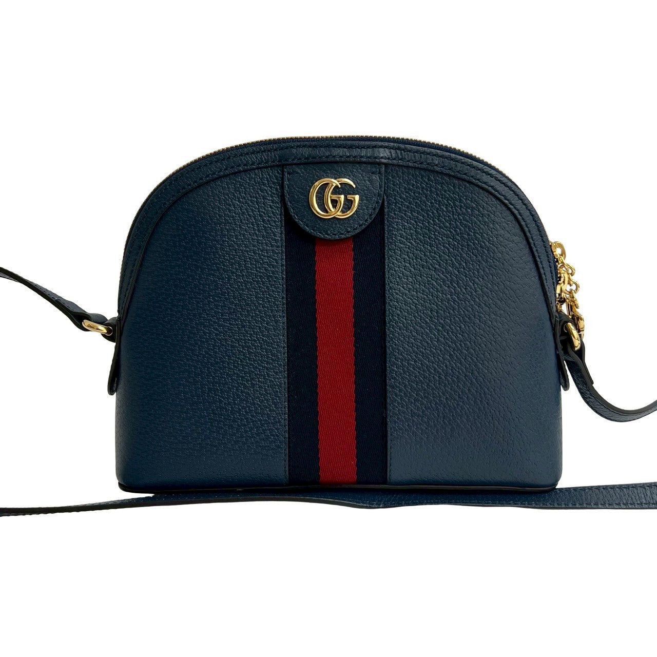 Gucci Sherry line Ofidia Leather Navy Shoulder Bag