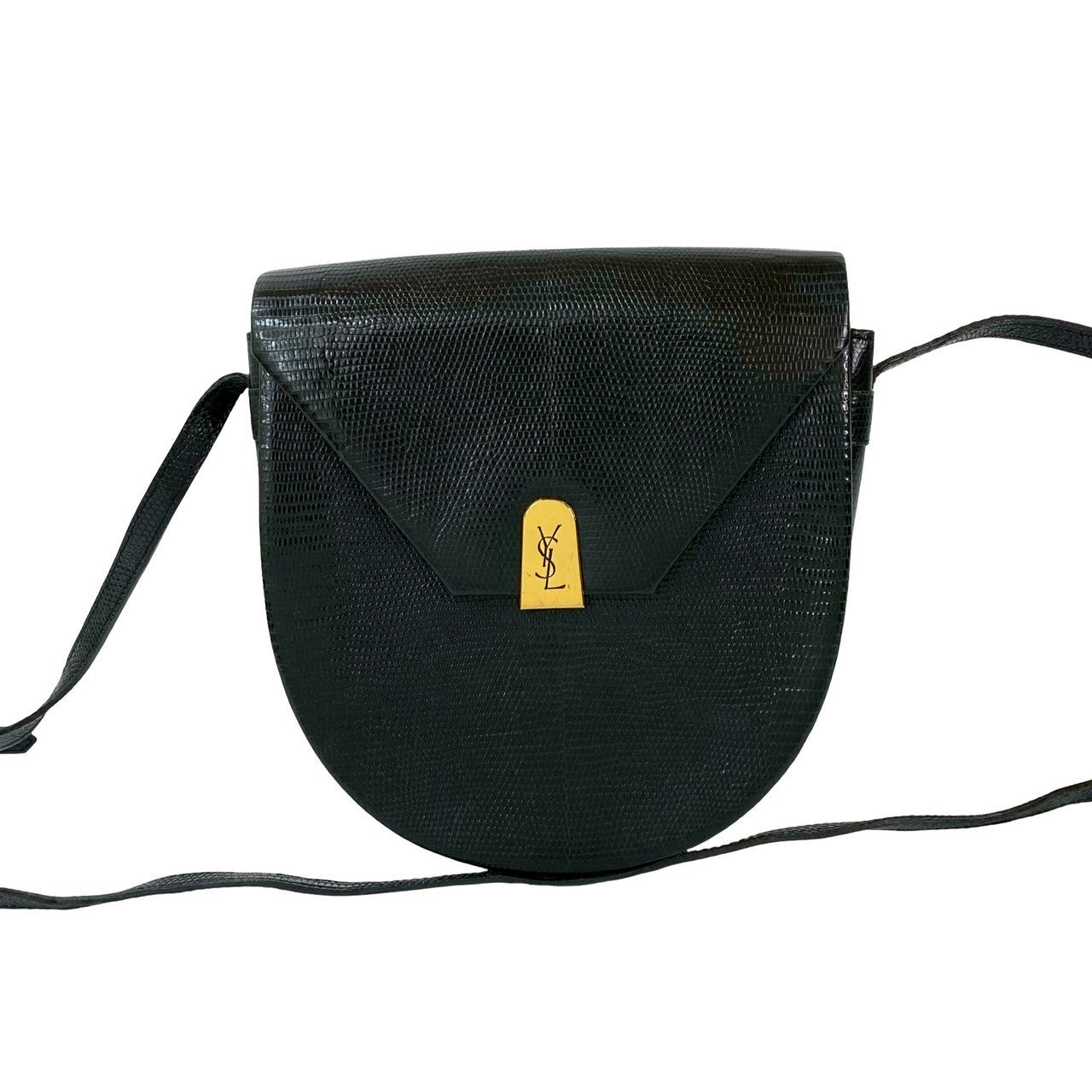 YSL Saint Laurent Yves Shoulder Bag Leather Black 690D4765551
