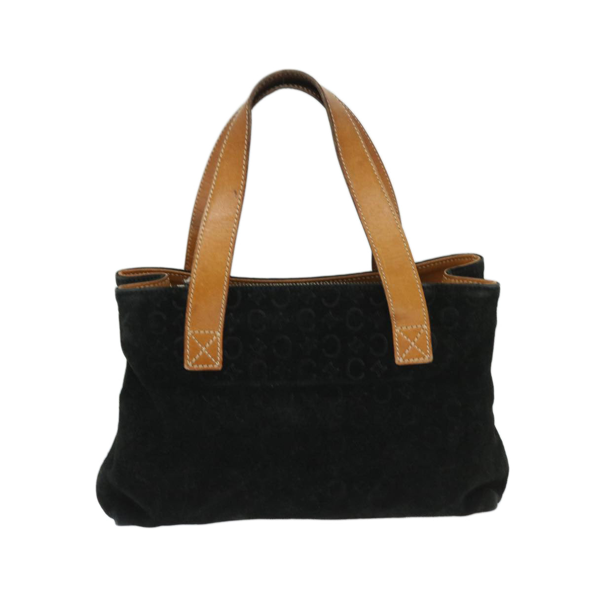 Luxury C Macadam Hand Bag Brown Canvas Suede Travel Bag