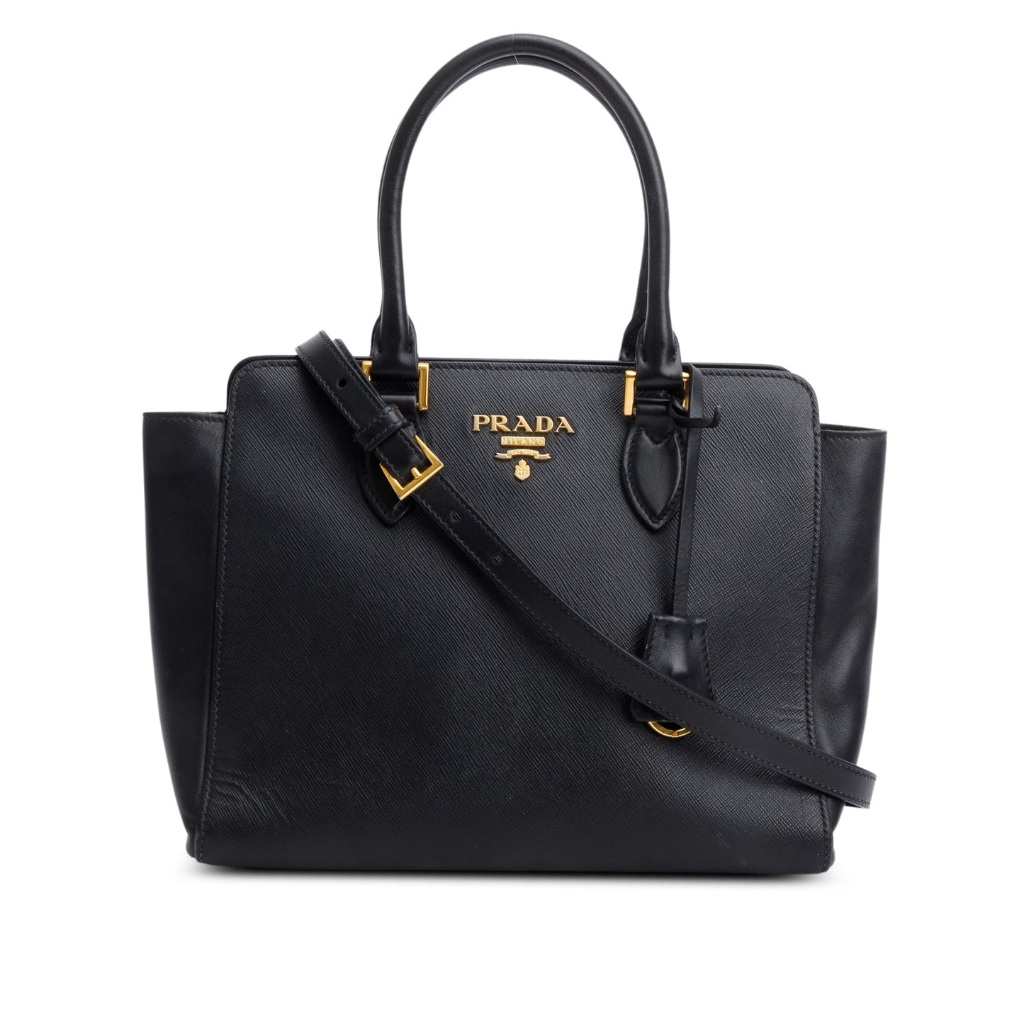 Prada Saffiano Soft Calf Tote Handbag Leather Black Tote Bag Tote Handbag