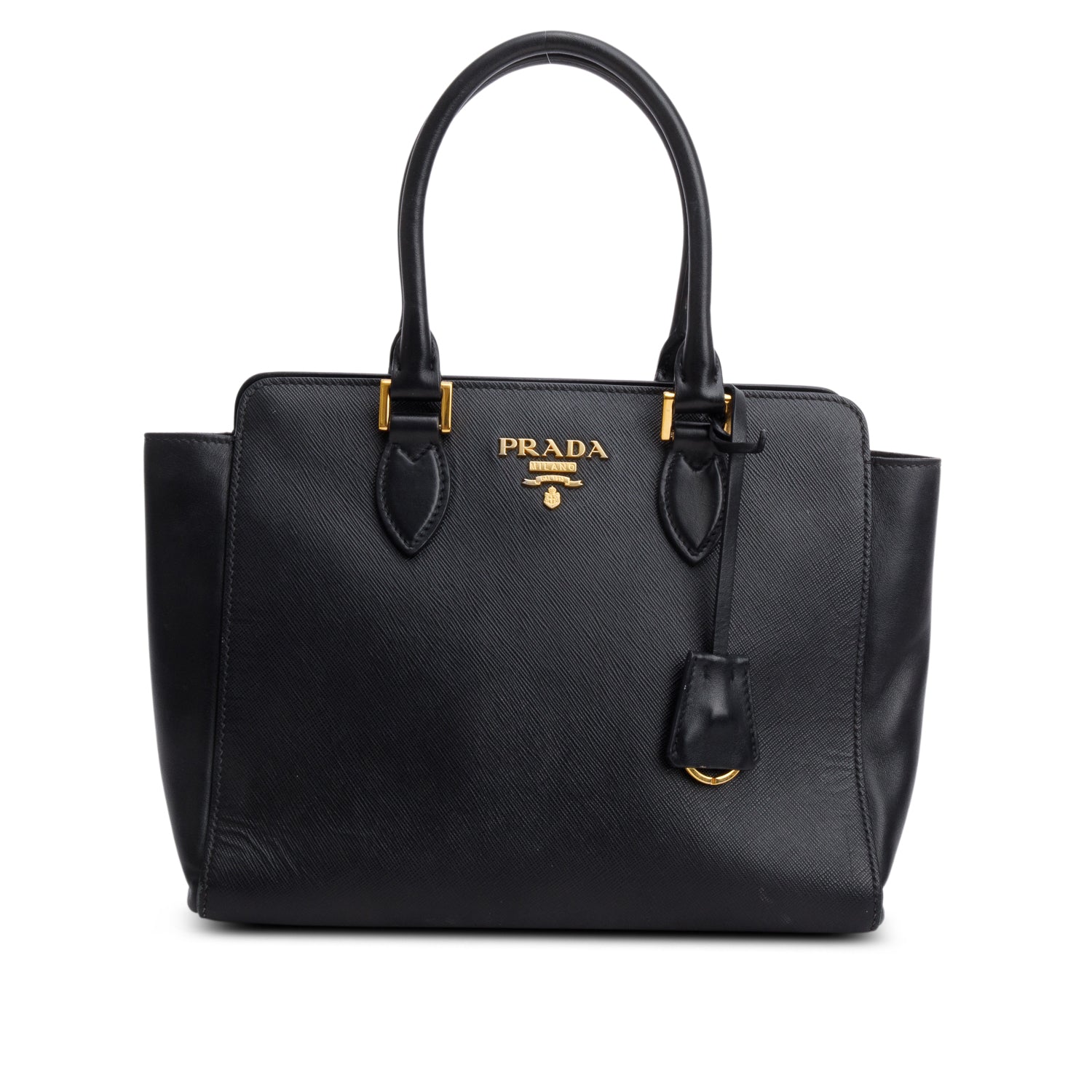 Prada Saffiano Soft Calf Tote Handbag Leather Black Tote Bag Tote Handbag
