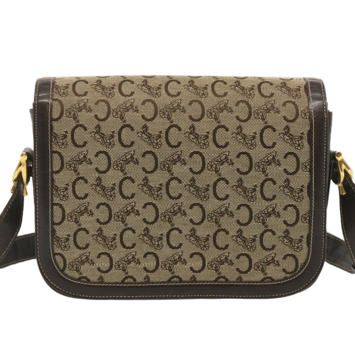 Luxury C Macadam Shoulder Bag Canvas Beige