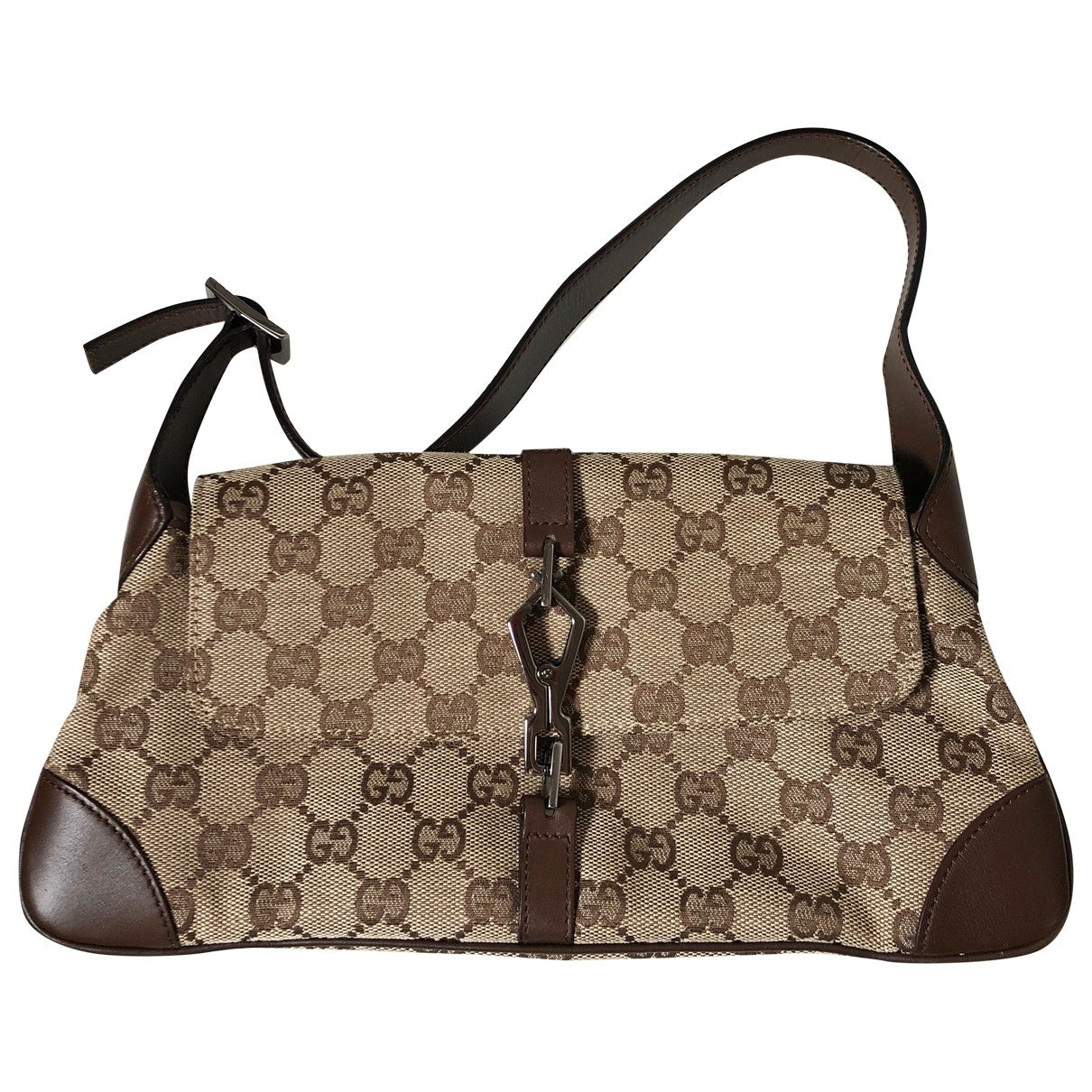Gucci brown cloth handbag