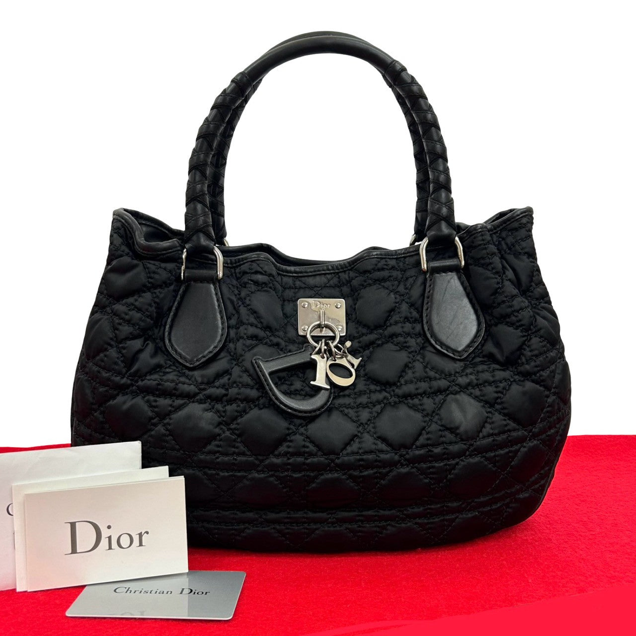 Dior Handbag Lovely Leather Black Travel Bag