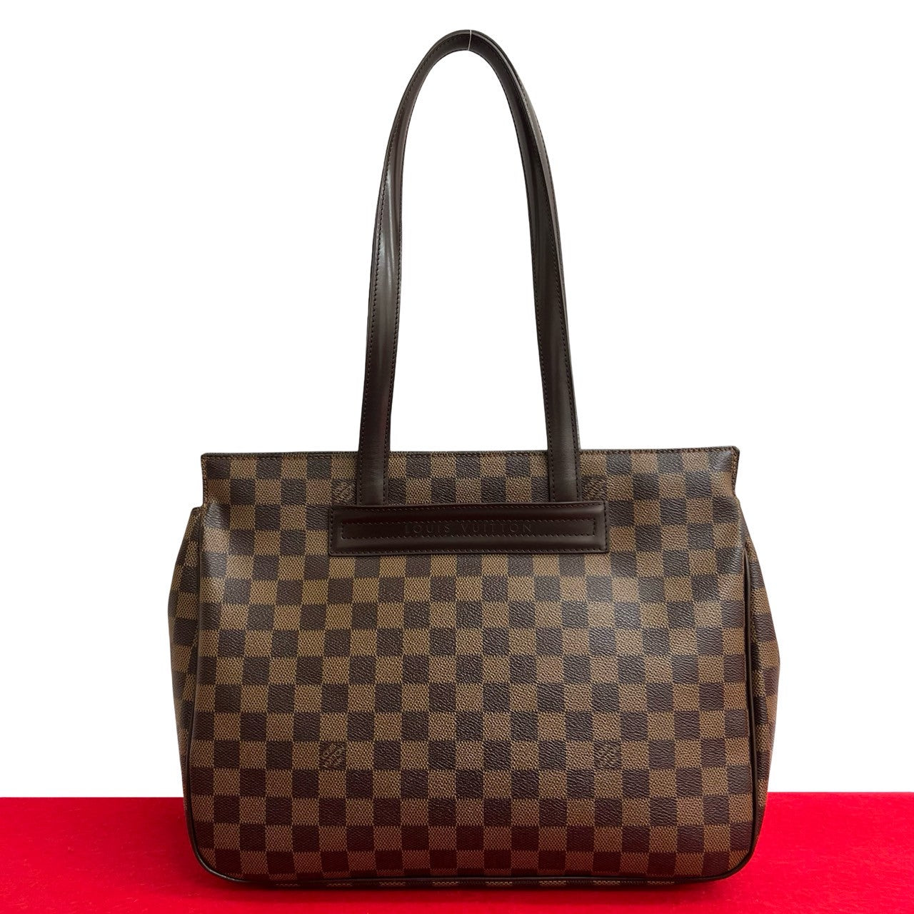 Louis Vuitton Damier Ebene Parioli PM Leather Brown Tote Bag