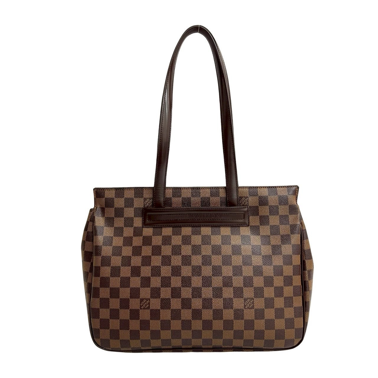 Louis Vuitton Damier Ebene Parioli PM Leather Brown Tote Bag