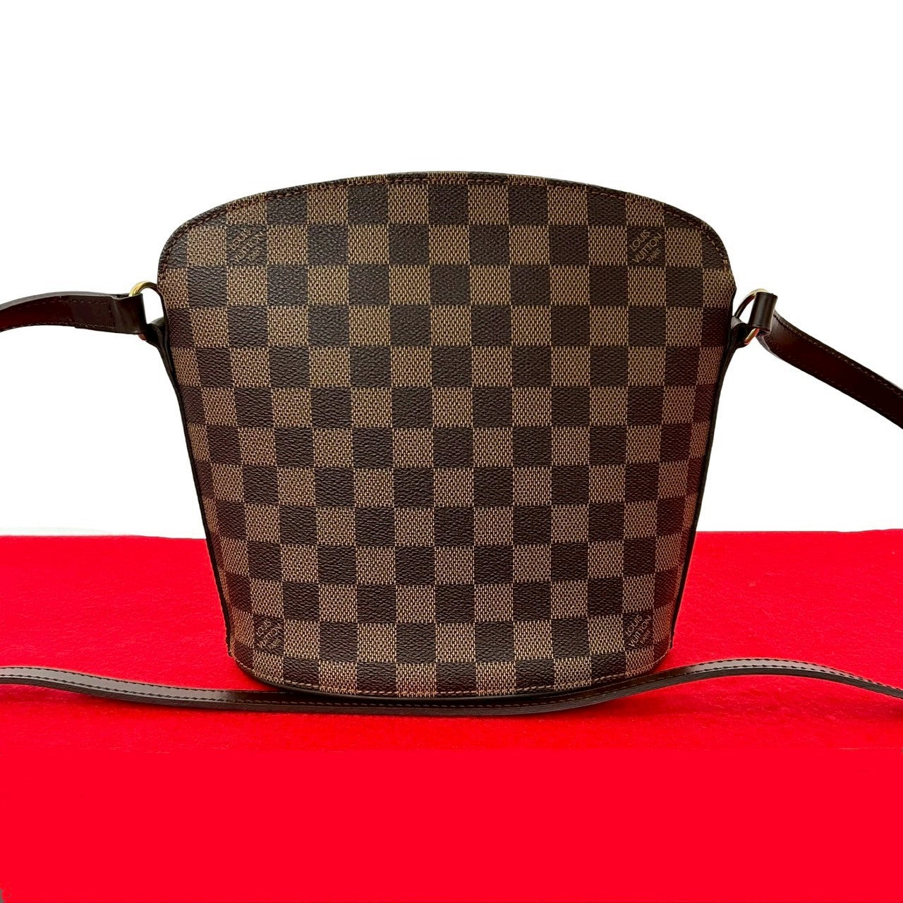 Louis Vuitton Damier Drouot Leather Brown Shoulder Bag