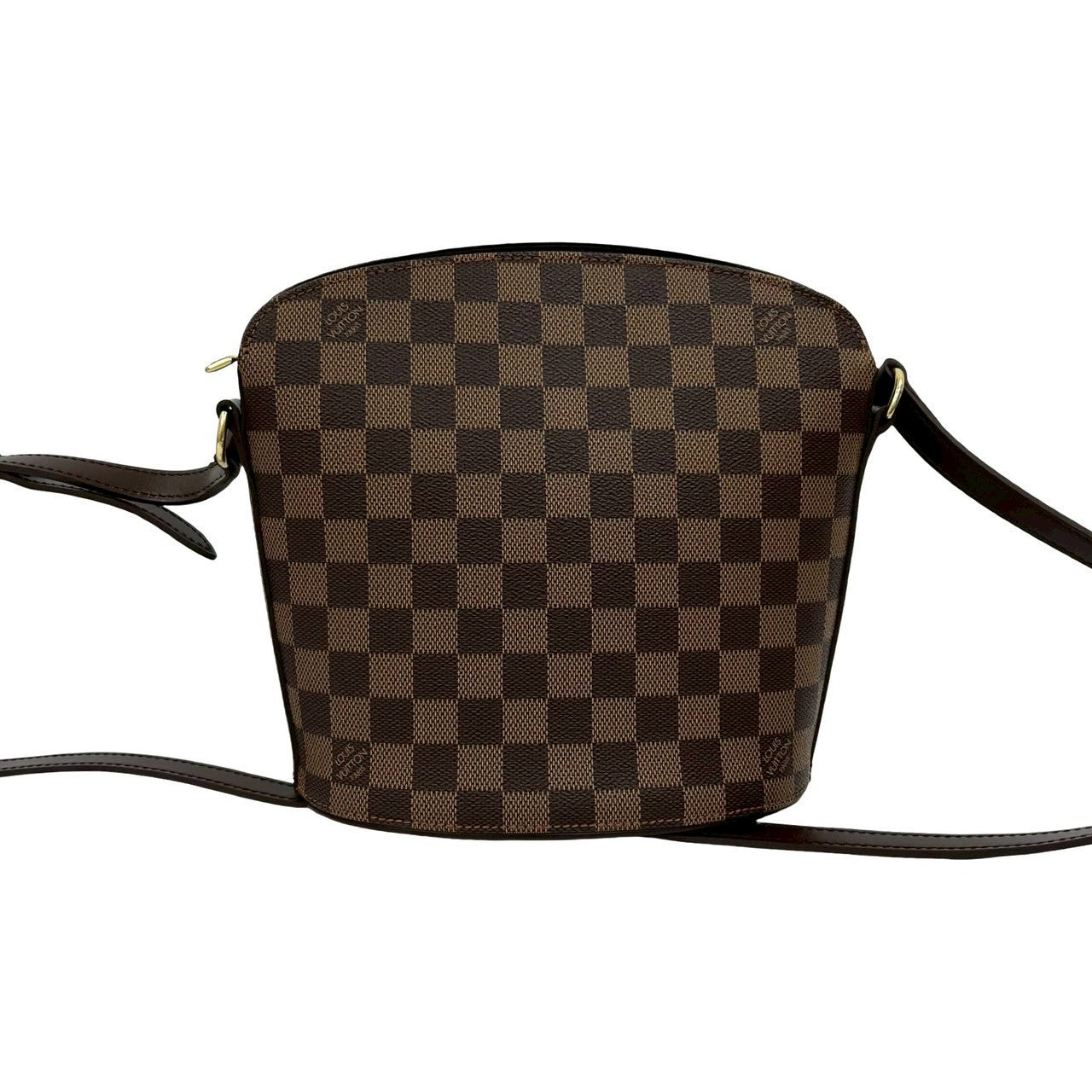 Louis Vuitton Damier Drouot Leather Brown Shoulder Bag