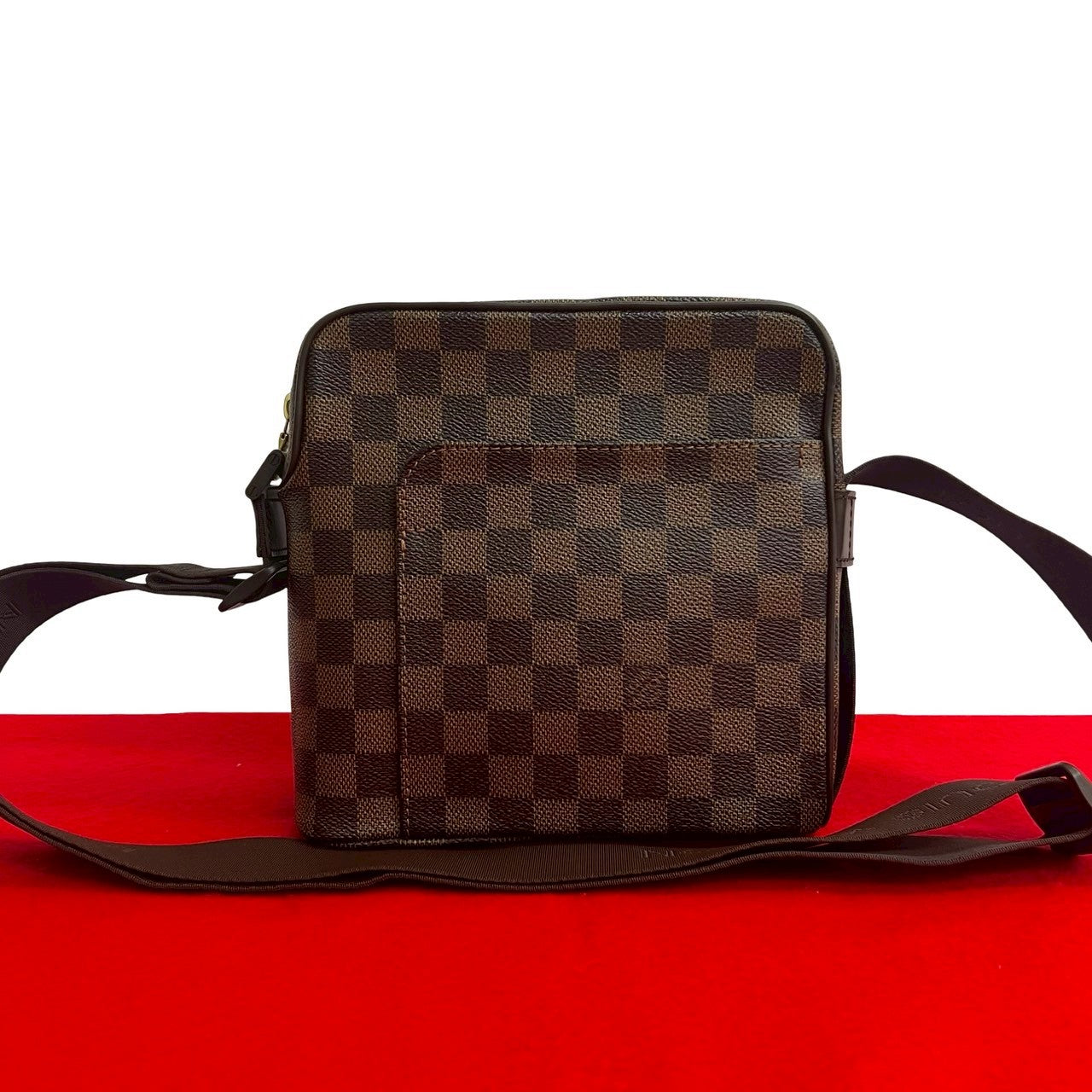 Louis Vuitton Damier Olaf PM Leather Brown Shoulder Bag